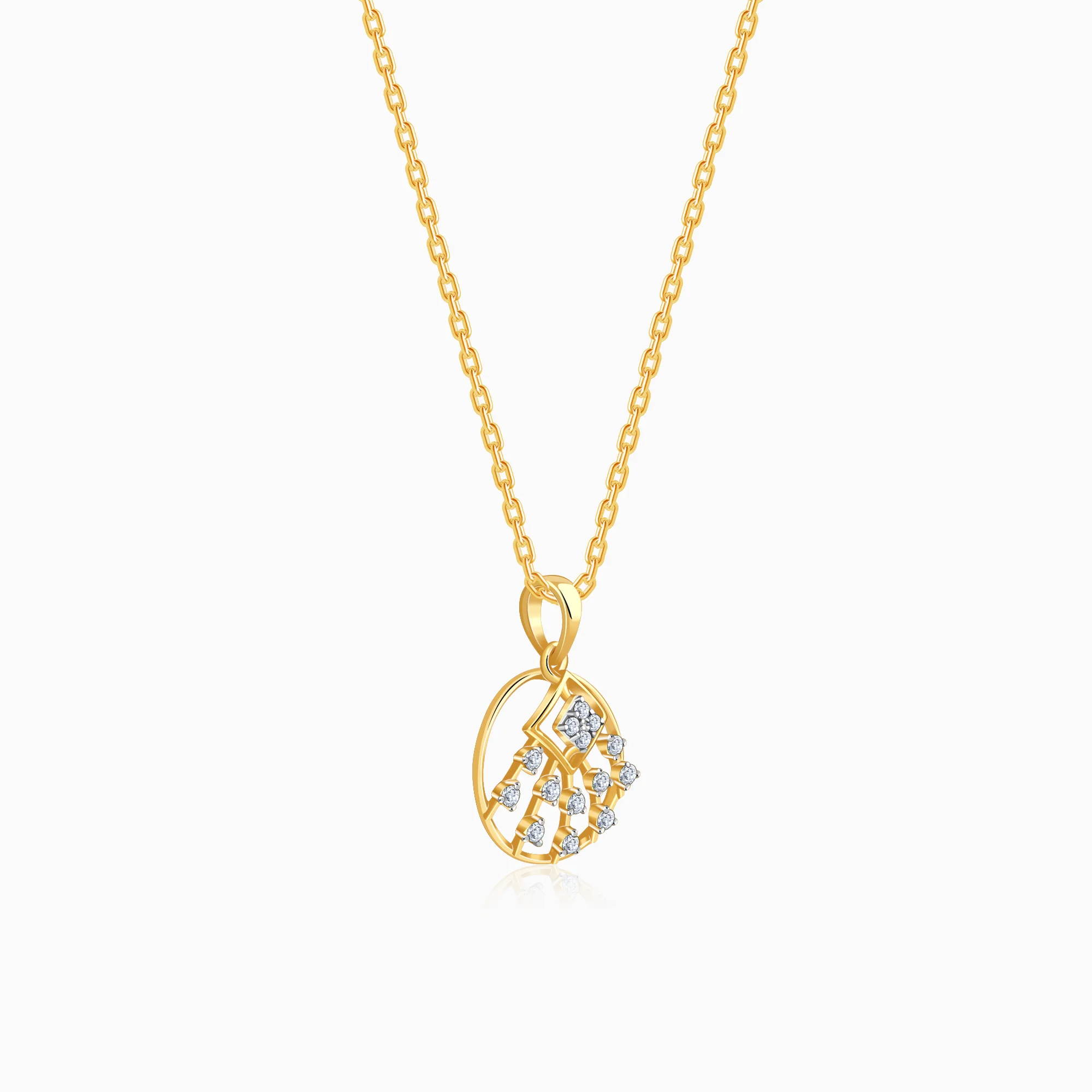 Gold Admiring Shine Lab Grown Diamond Pendant - Image 4