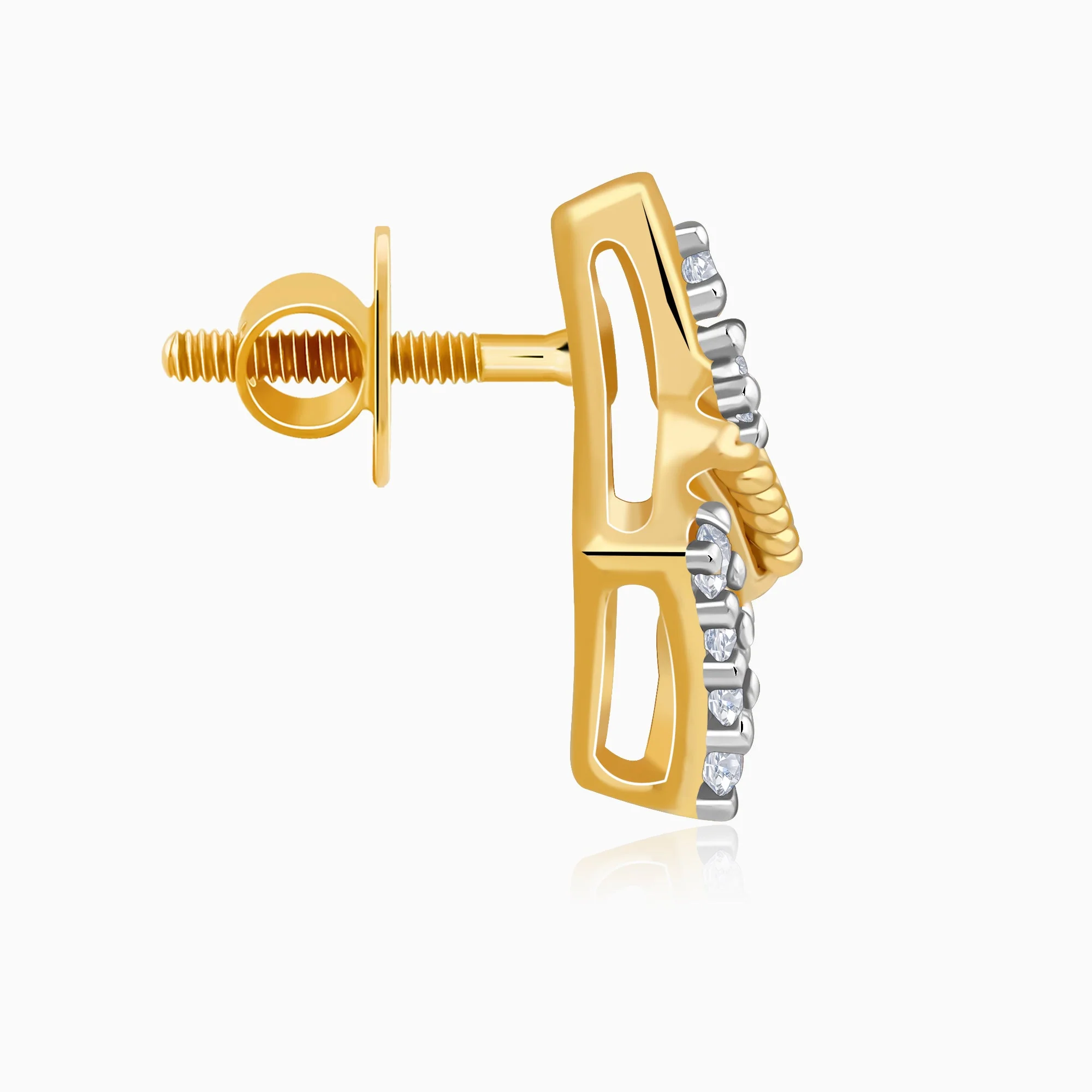 Gold Aero Kite Lab Grown Diamond Studs - Image 5
