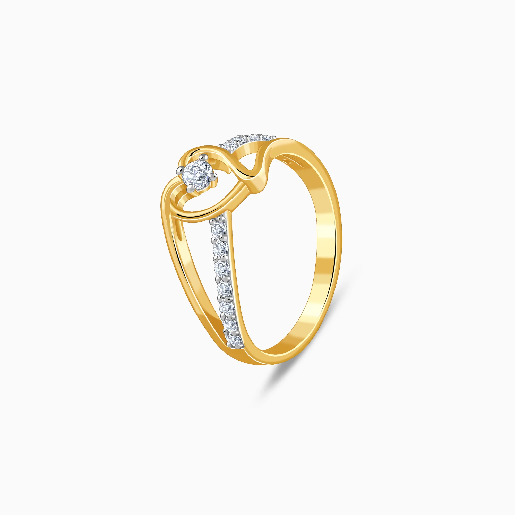 Gold Amara Heart Lab Grown Diamond Ring - Image 4