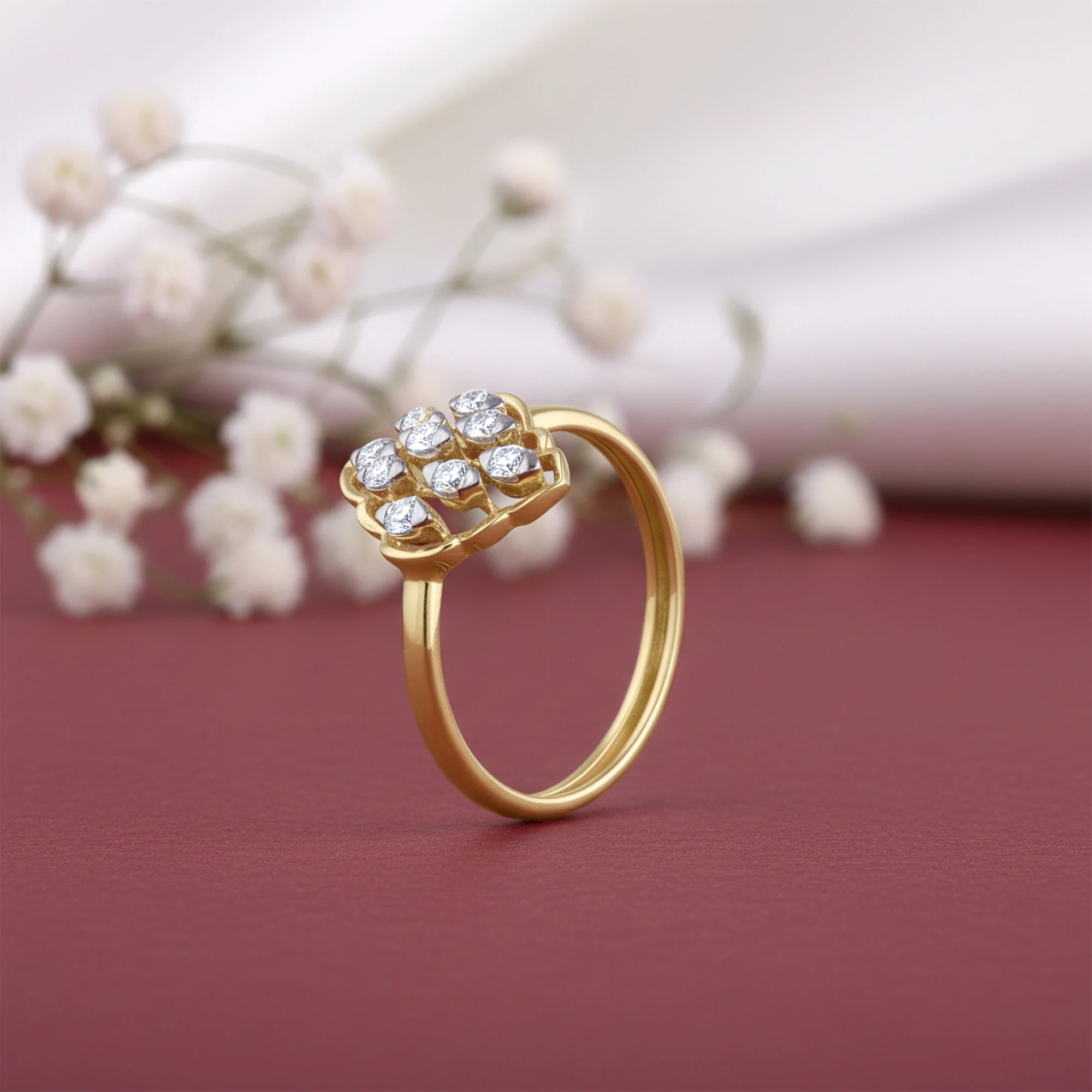 Gold Amer Trellis Lab Grown Diamond Ring - Image 2