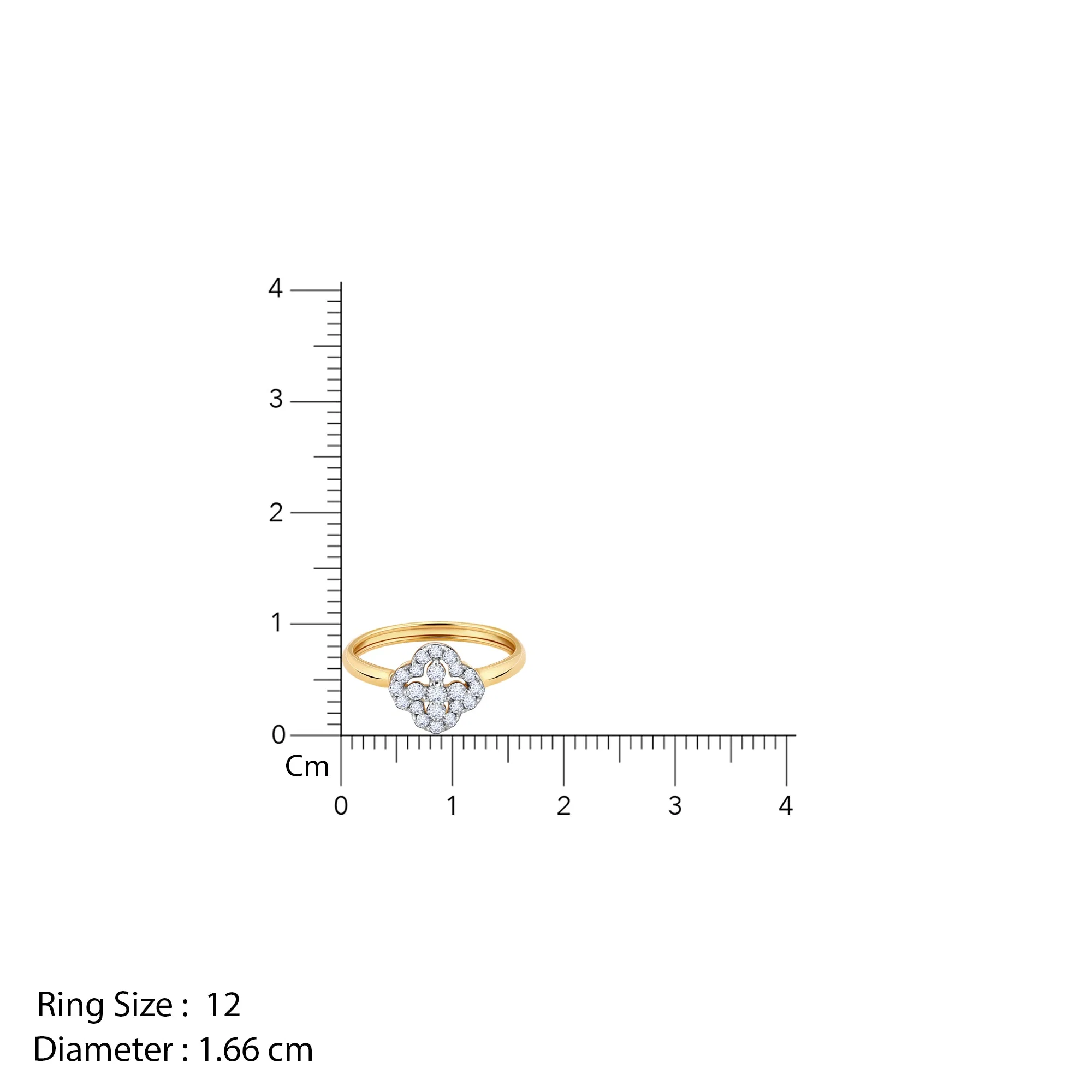 Gold Fleurir Diamond Ring - Image 4