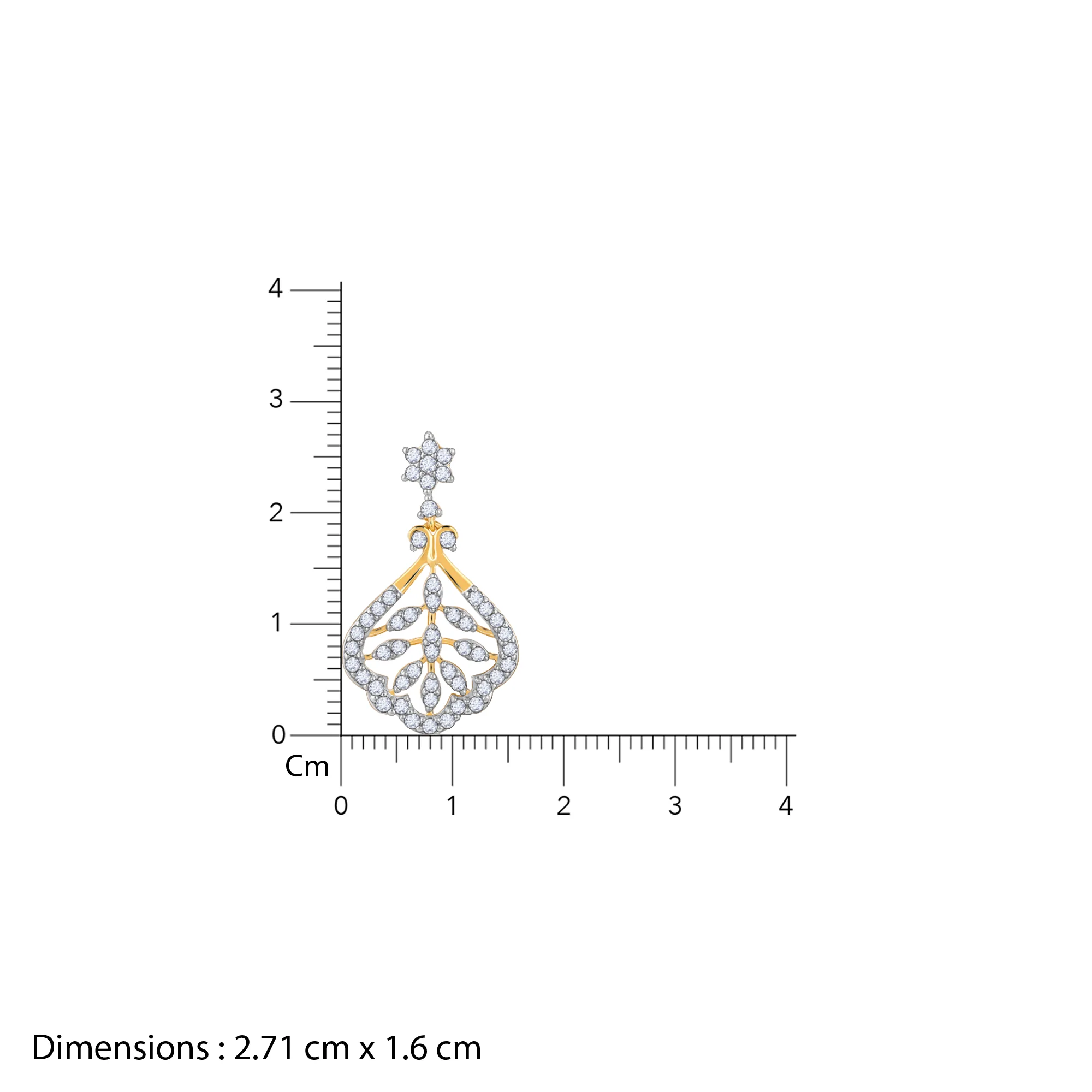 Gold Secret Garden Diamond Earrings - Image 4