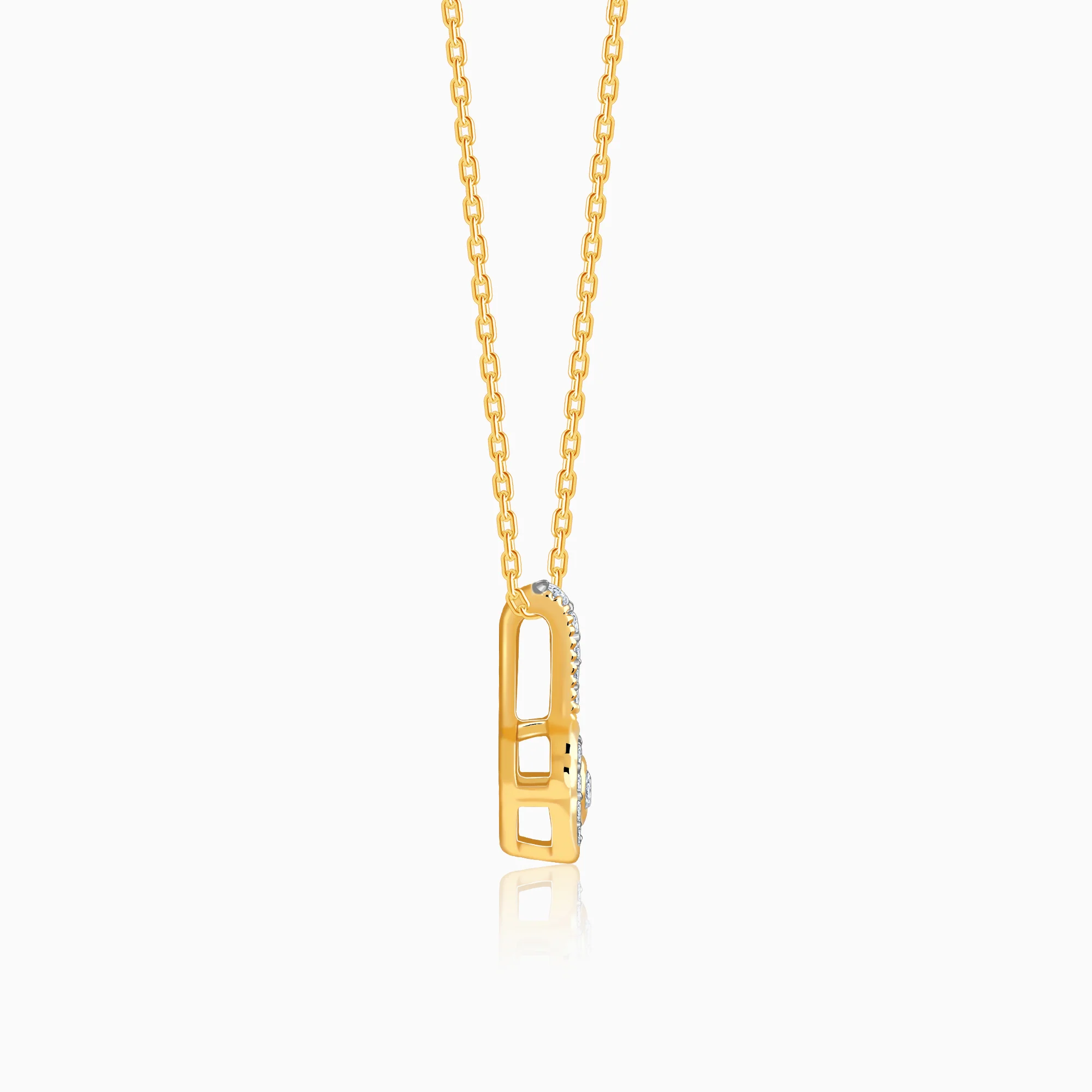 Gold Aurabelle Lab Grown Diamond Pendant - Image 5
