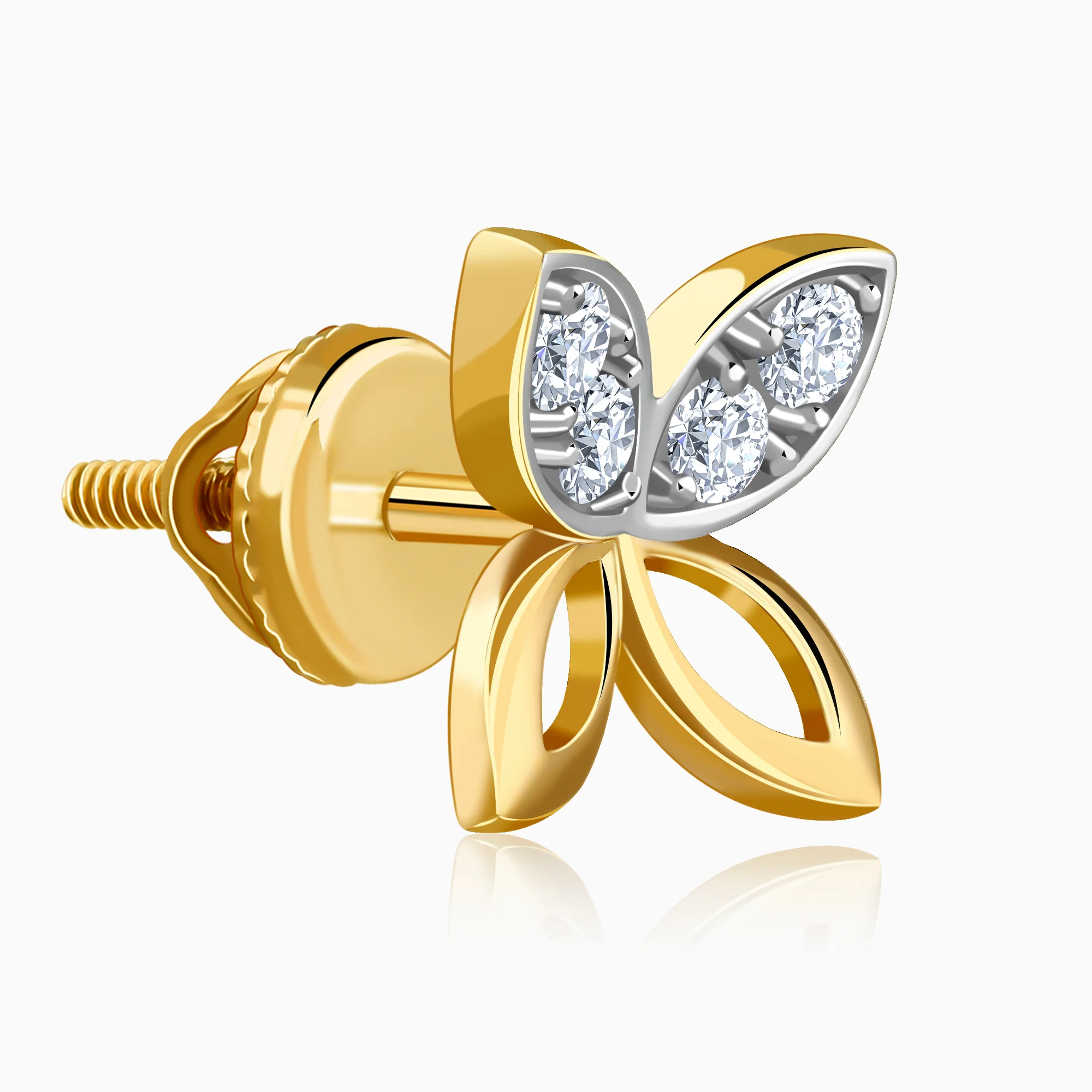 Gold Aurea Lab Grown Diamond Earrings - Image 4