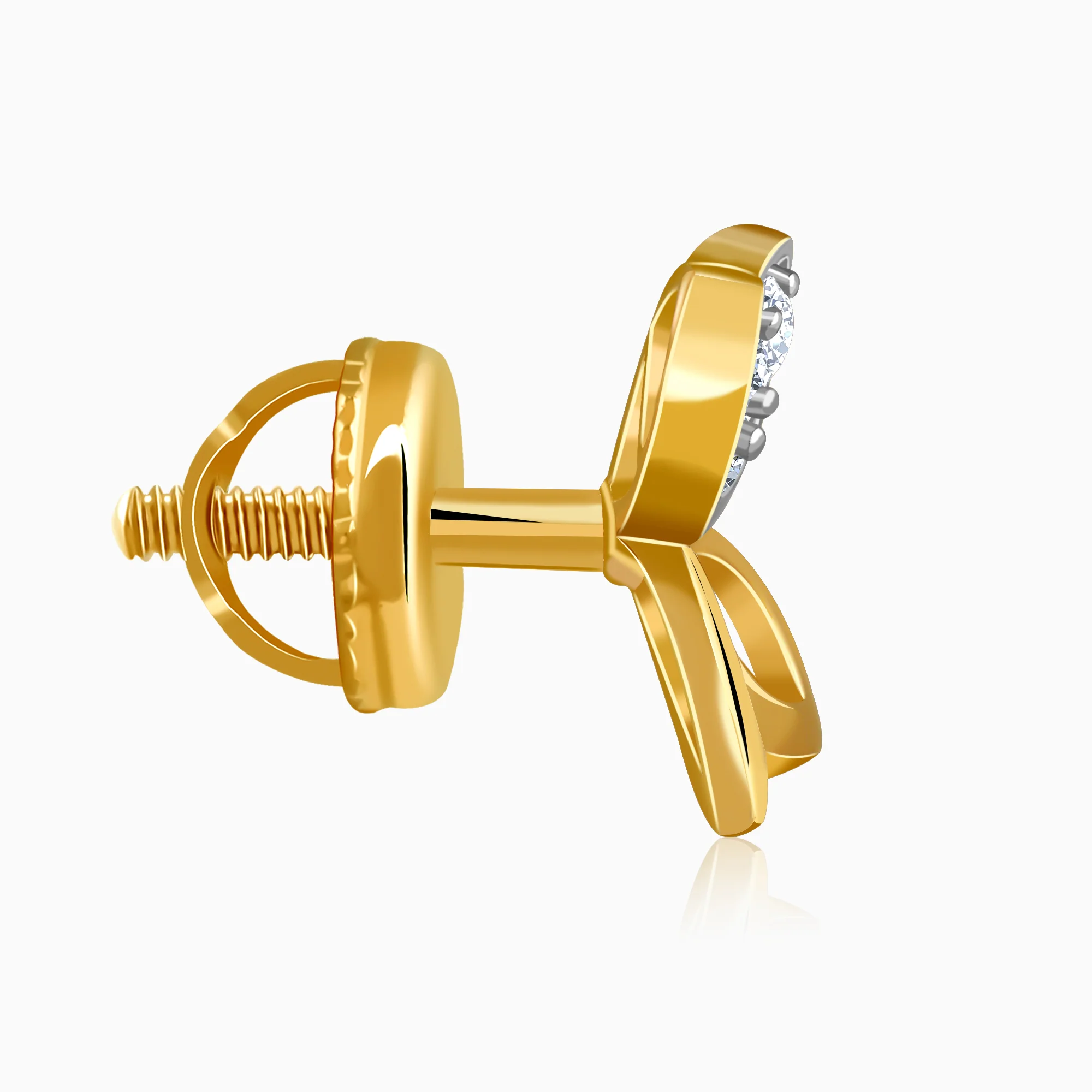 Gold Aurea Lab Grown Diamond Earrings - Image 5