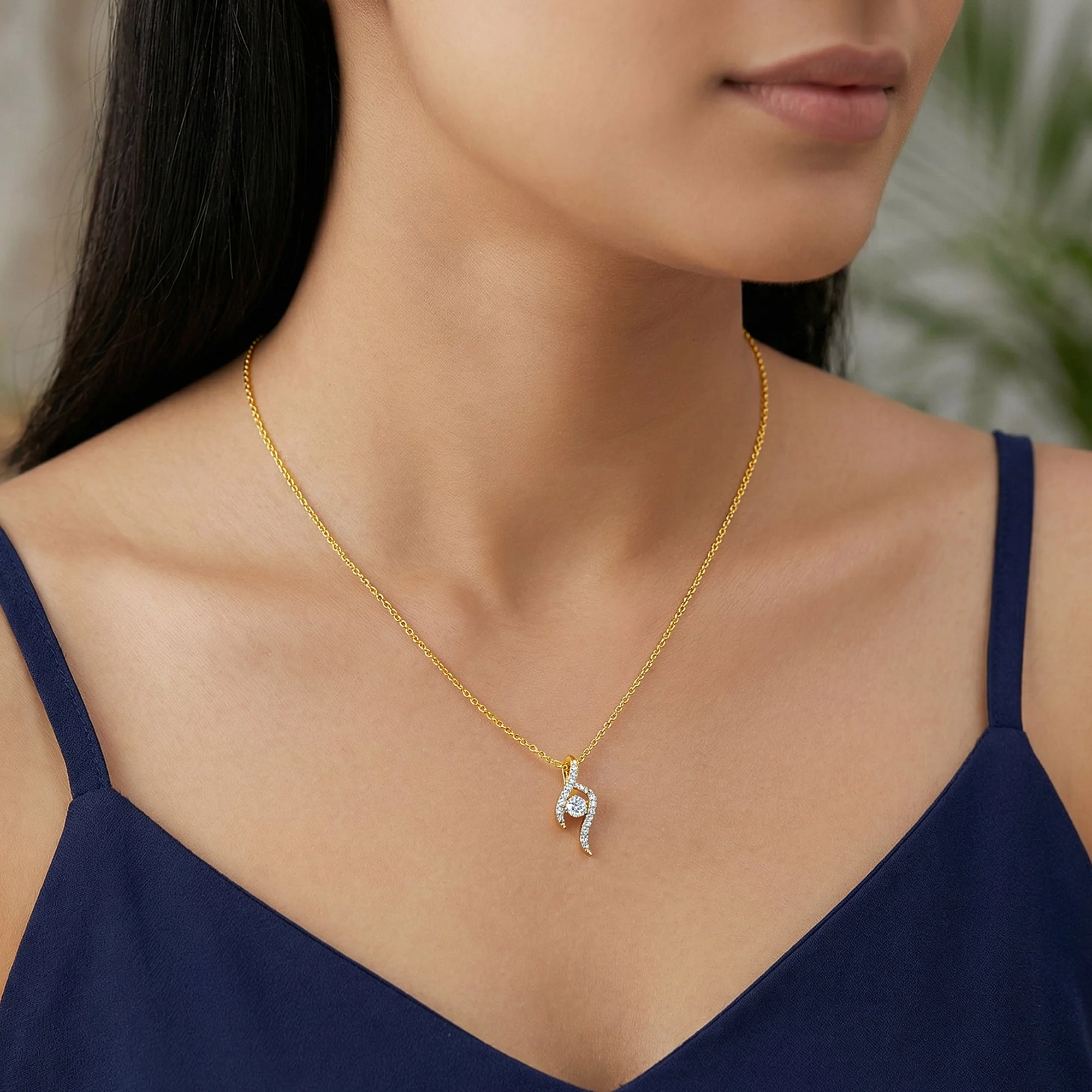 Gold Aurelia Spiral Lab Grown Diamond Pendant - Image 3