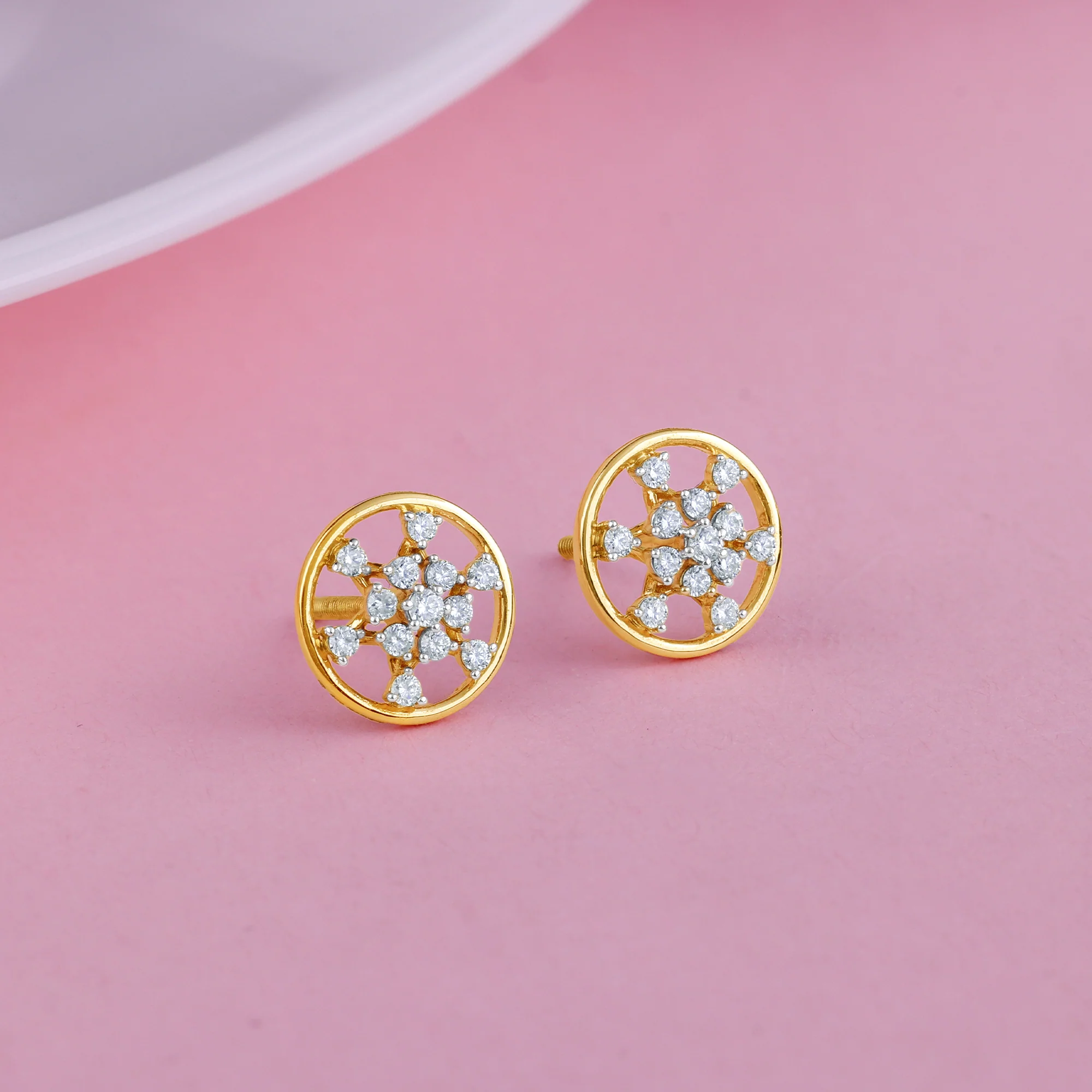 Gold Aurelle Lab Grown Diamond Earrings - Image 2