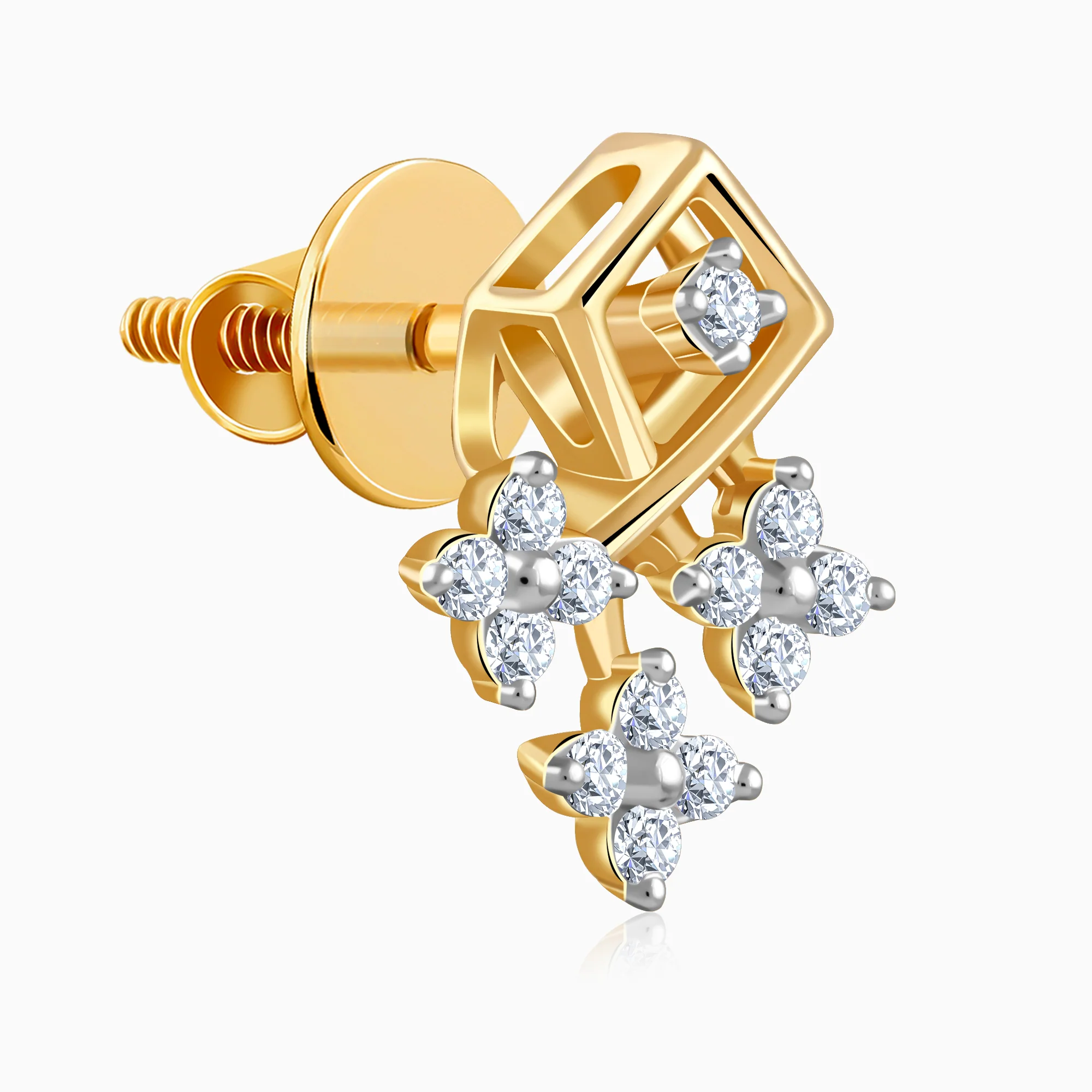 Gold Auric Lab Grown Diamond Earrings - Image 4