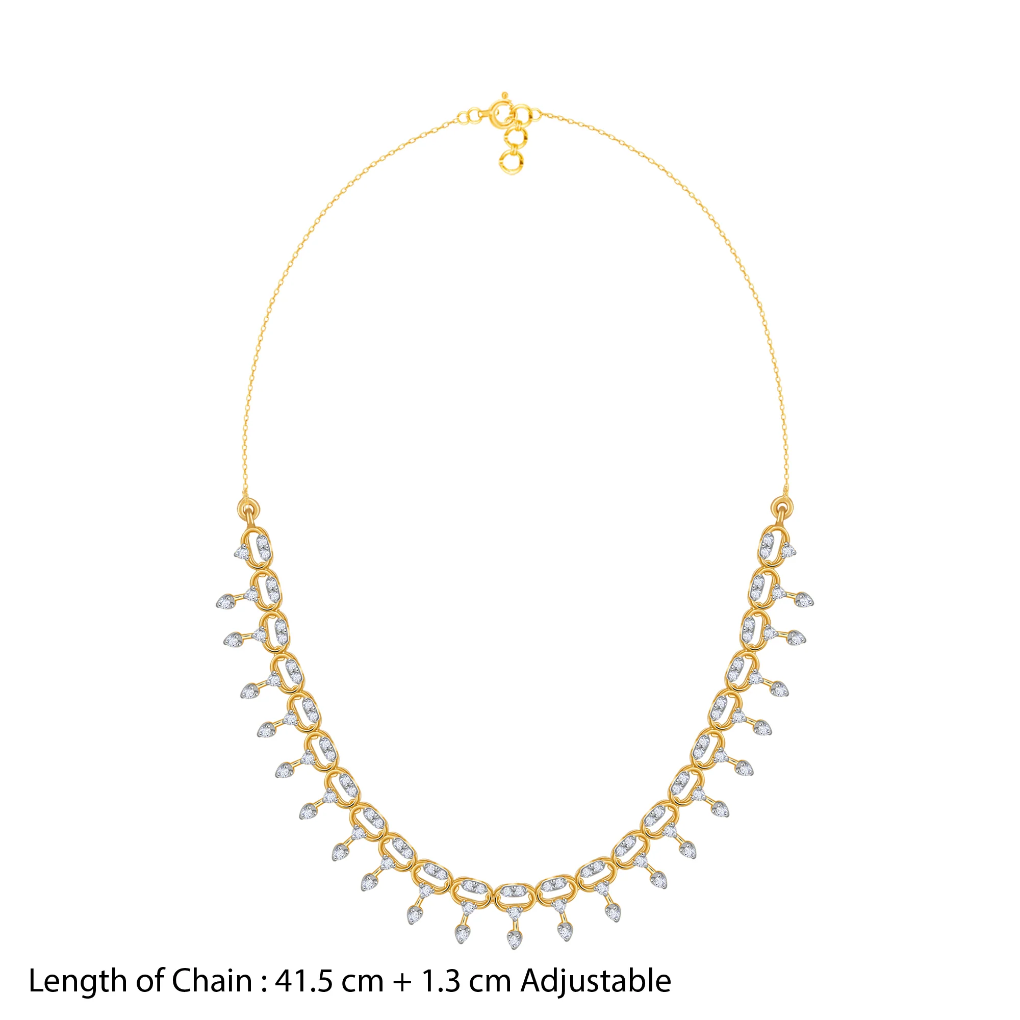 Gold Aurora Lab Grown Diamond Necklace - Image 4