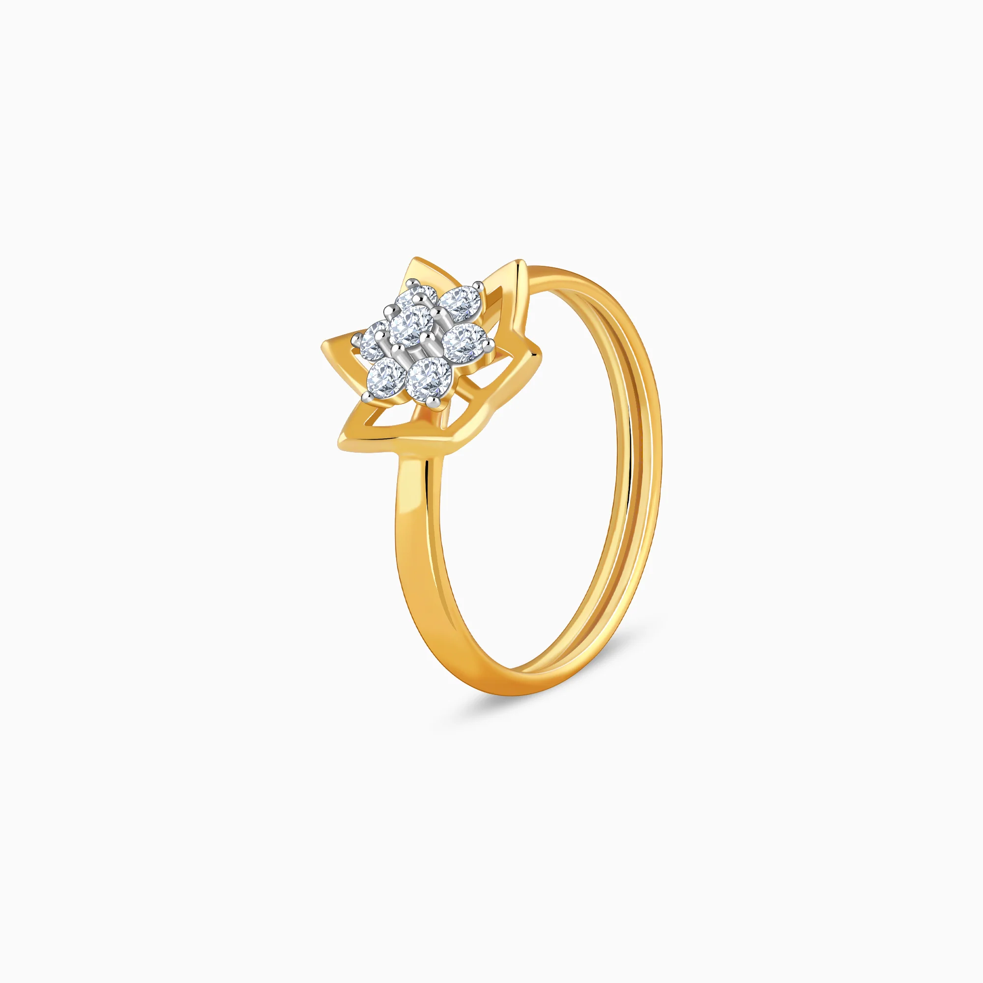 Gold Aurora Star Lab Grown Diamond Ring - Image 4
