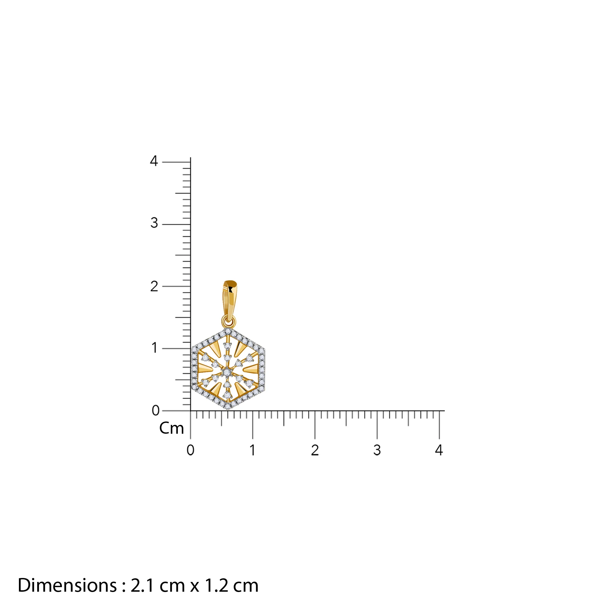 Gold Aurum Edge Lab Grown Diamond Pendant - Image 6