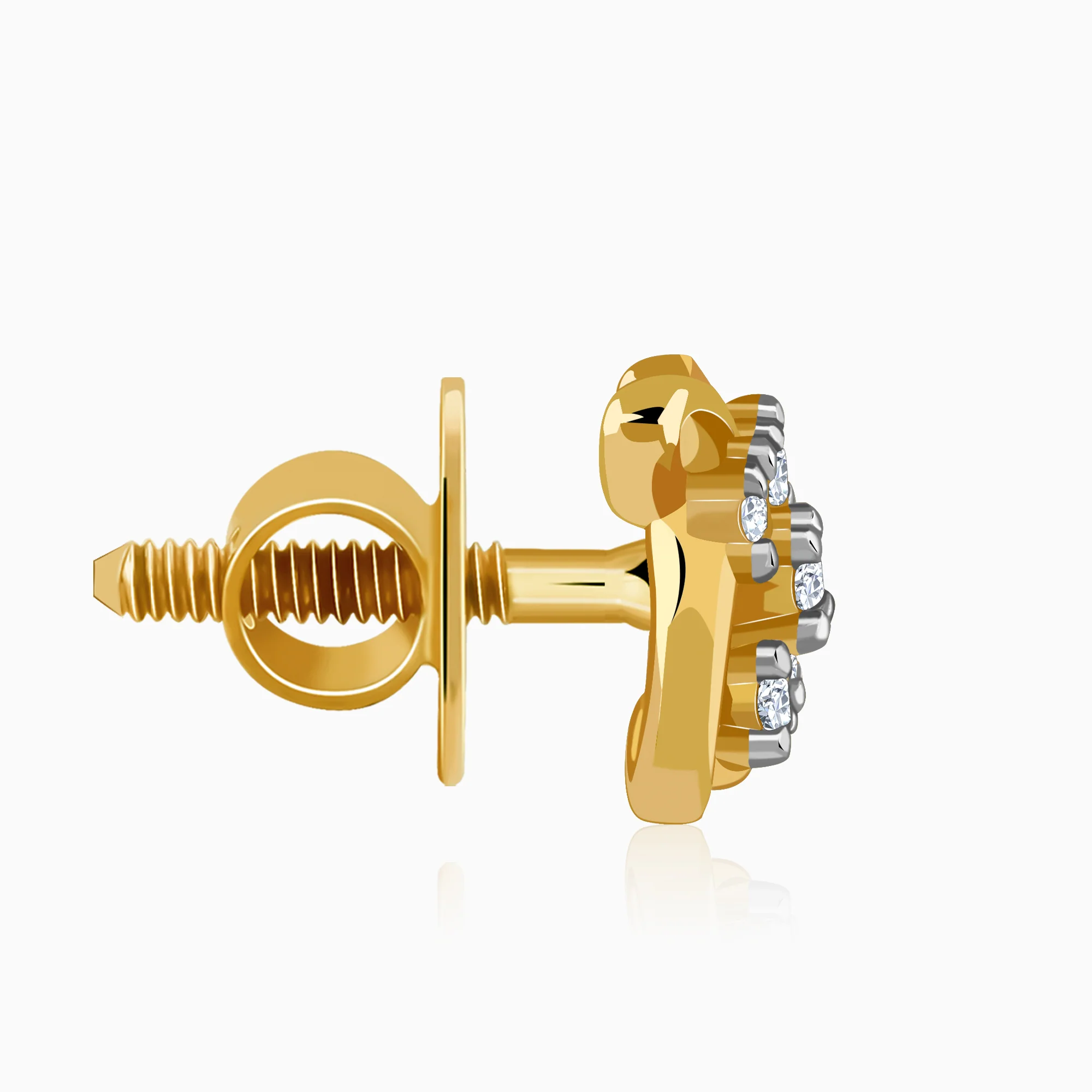 Gold Beigoma Lab Grown Diamond Studs - Image 5