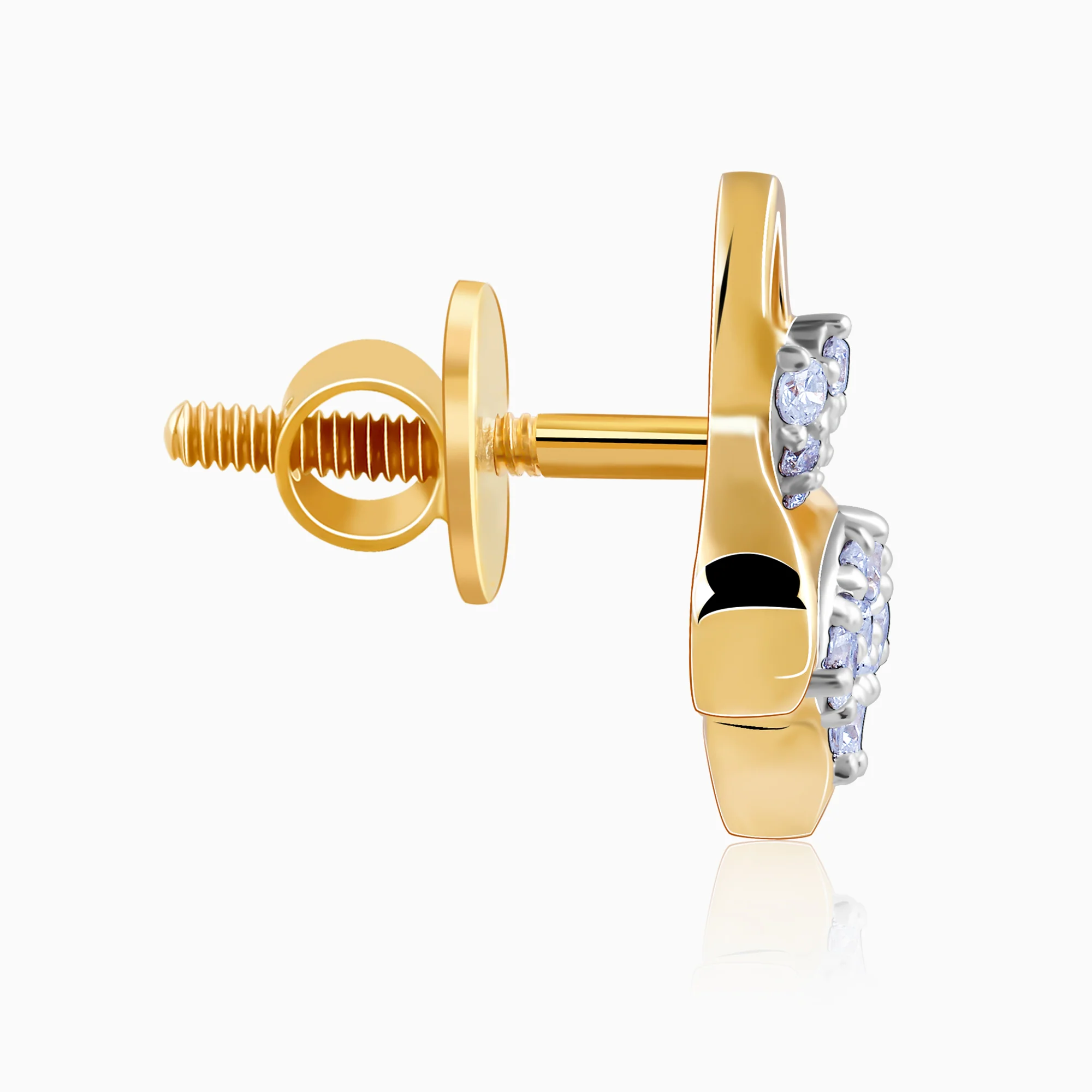 Gold Bellflower Rhapsody Lab Grown Diamond Earrings - Image 5