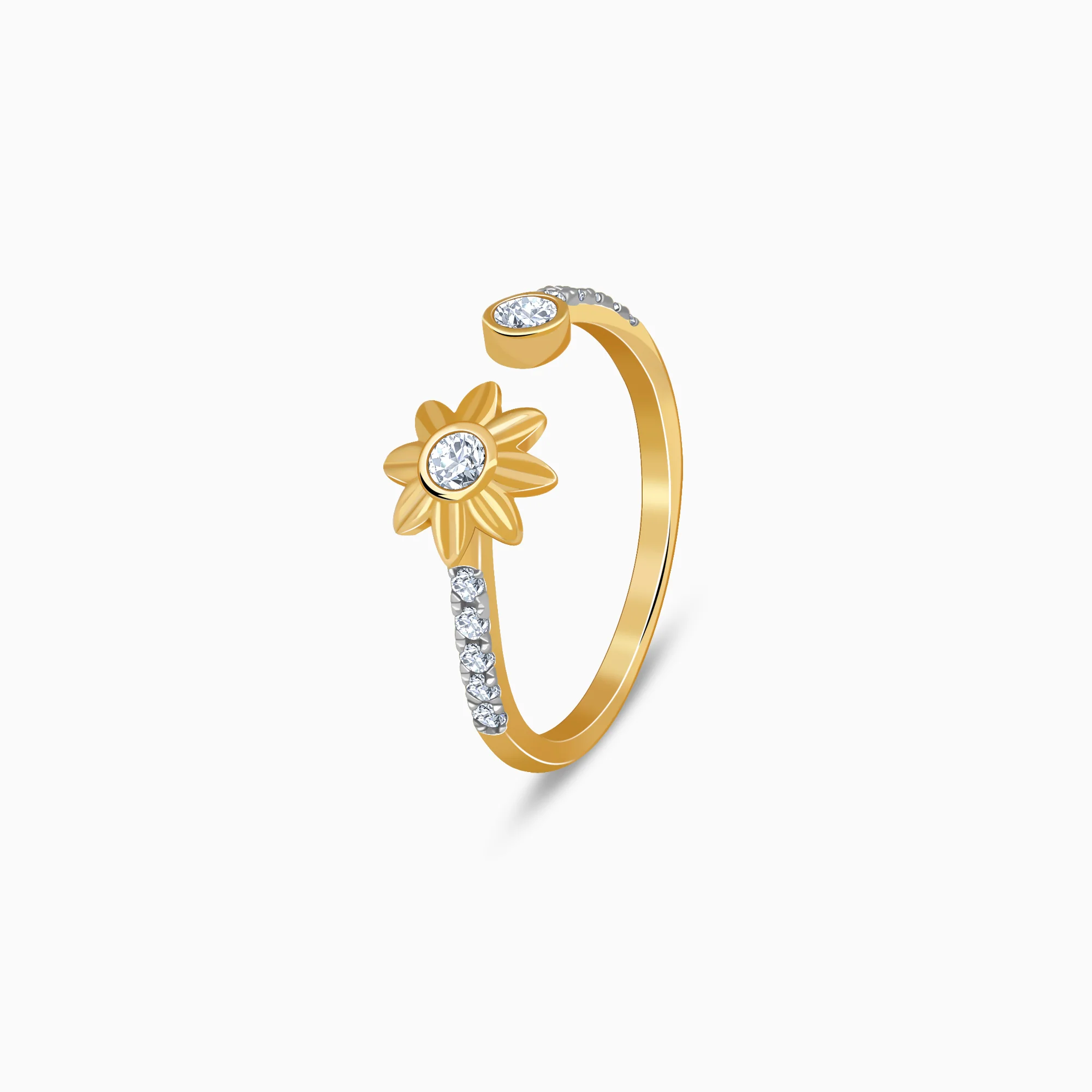 Gold Bloom Glow Lab Grown Diamond Ring - Image 4