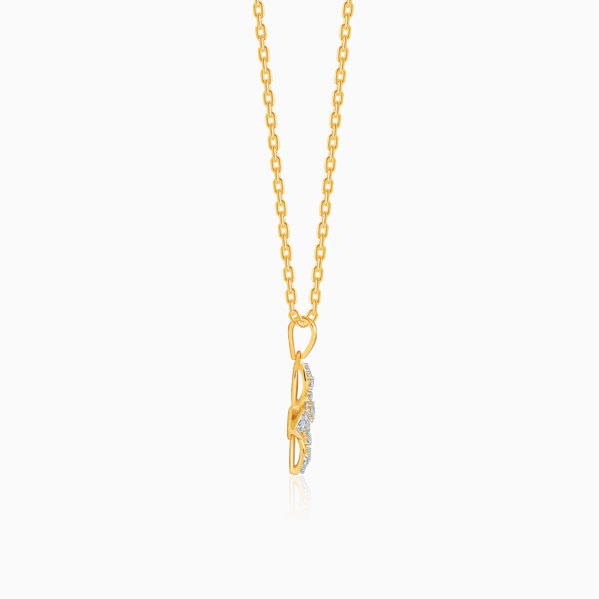 Gold Blooming Lab Grown Diamond Pendant - Image 5