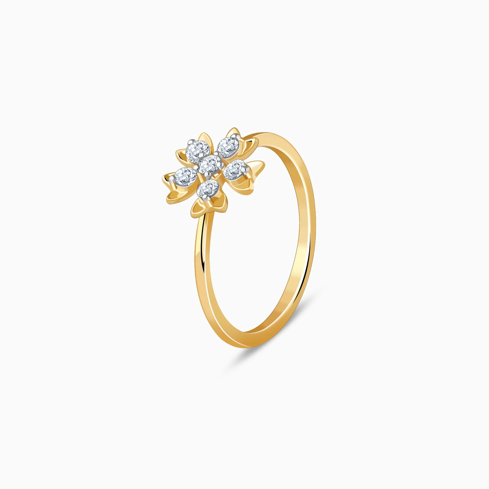 Gold Blooming Lab Grown Diamond Ring - Image 4
