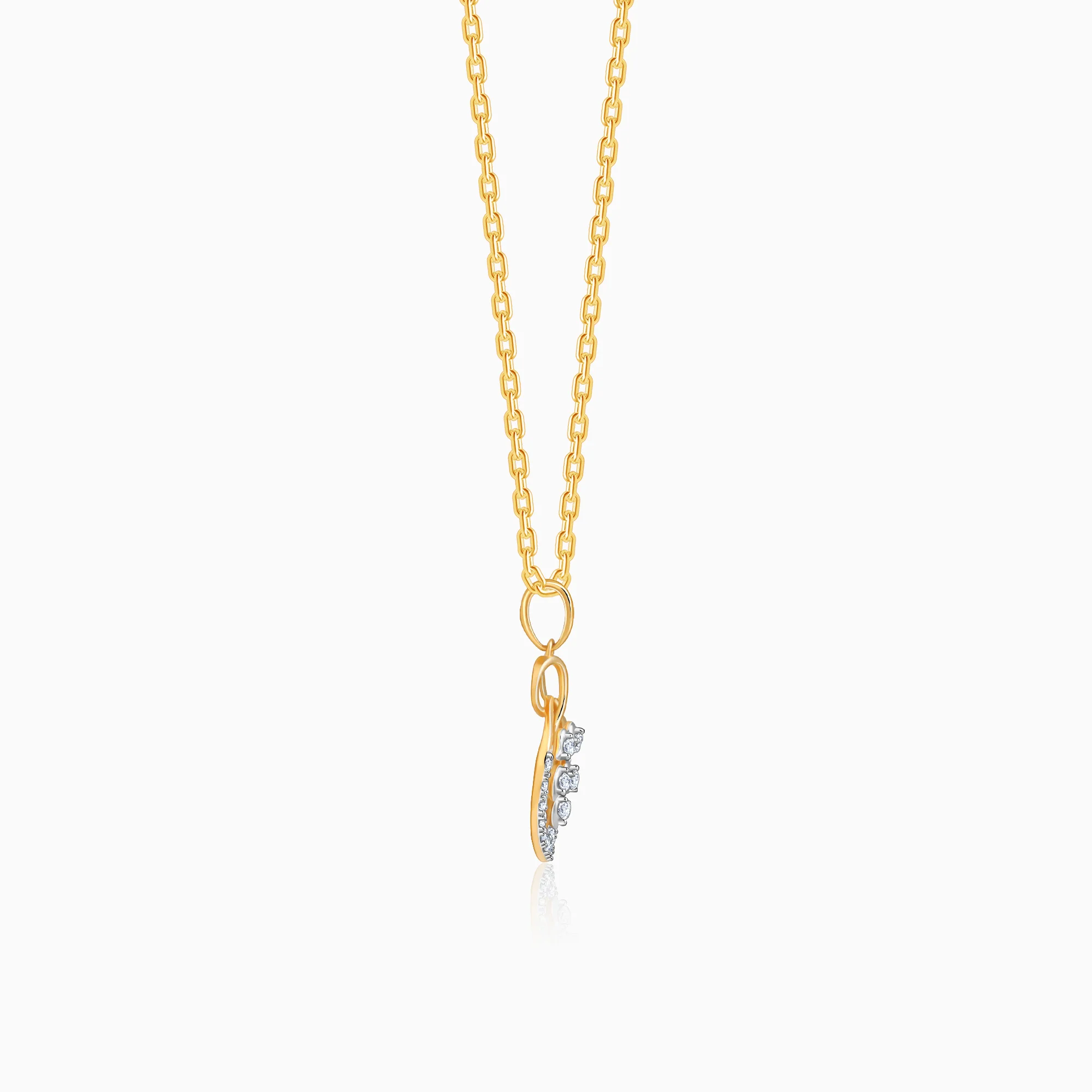 Gold Blooming Vow Lab Grown Diamond Pendant - Image 5