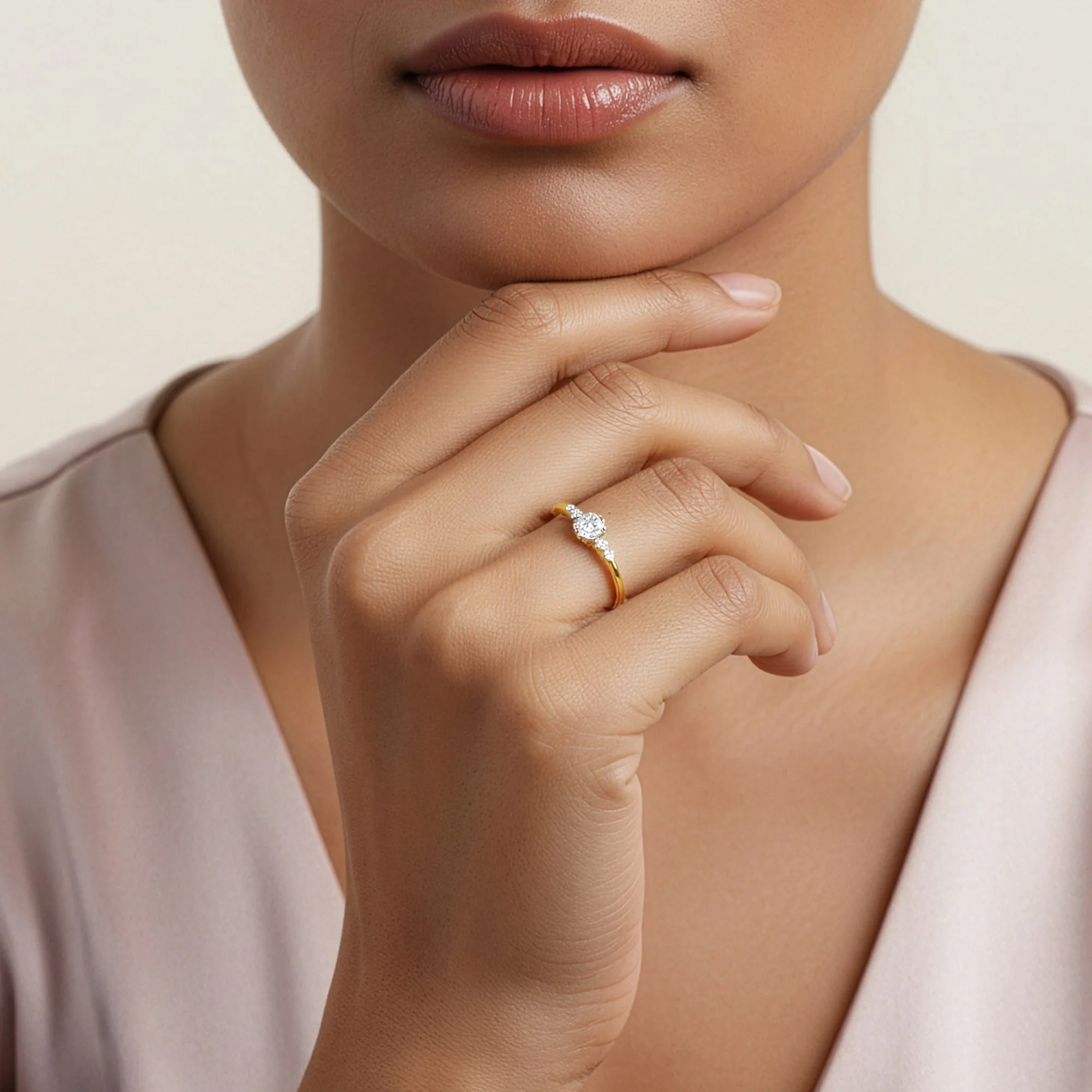 Gold Blossera Lab Grown Diamond Ring - Image 3