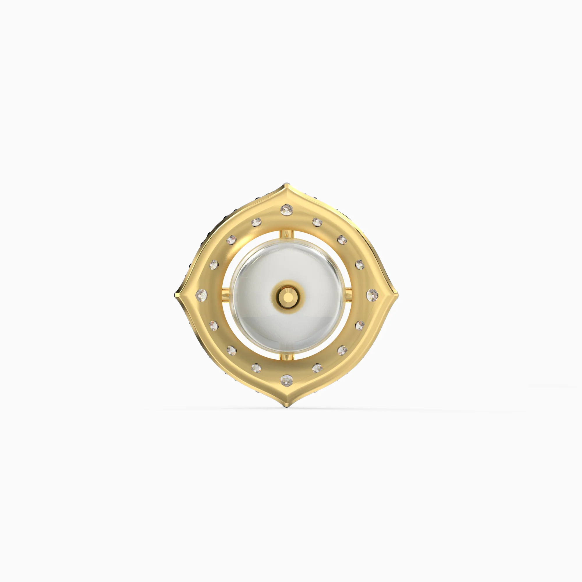 Gold Blossom Blend Diamond Earrings - Image 6