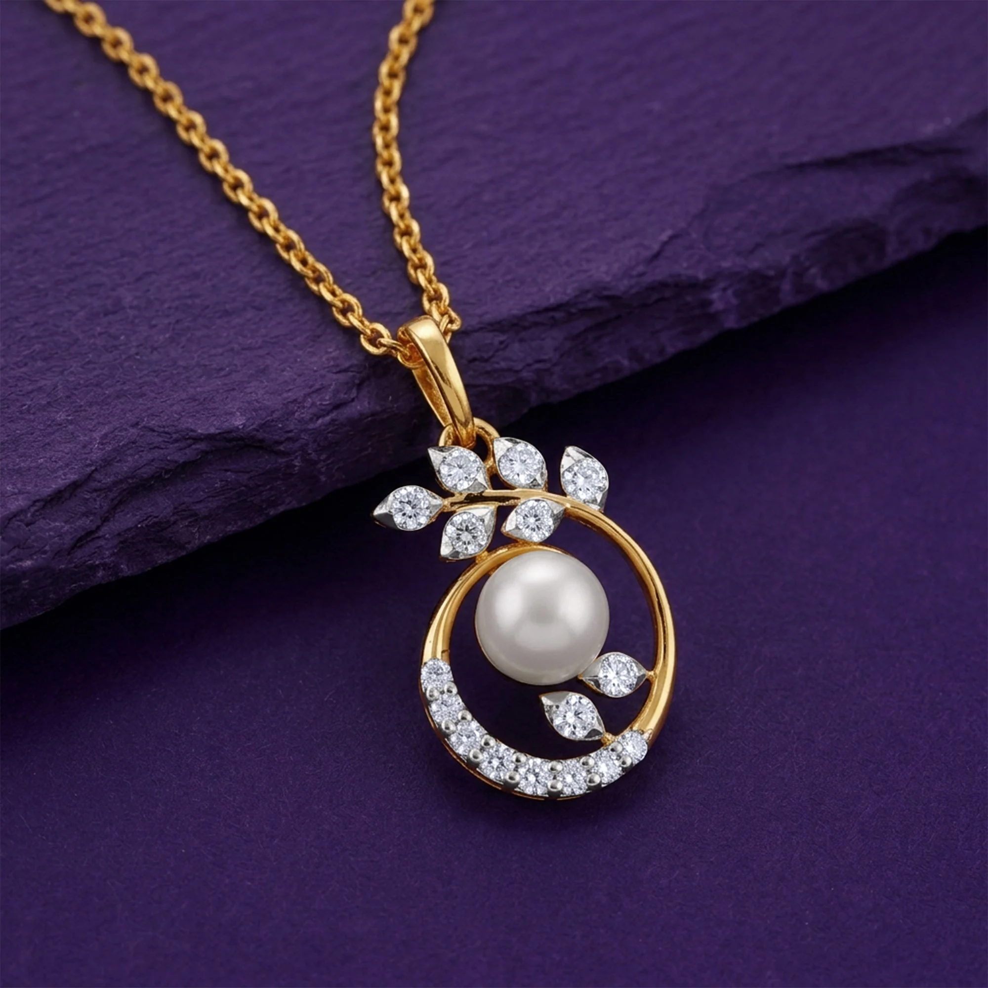 Gold Brume Lab Grown Diamond Pendant - Image 2