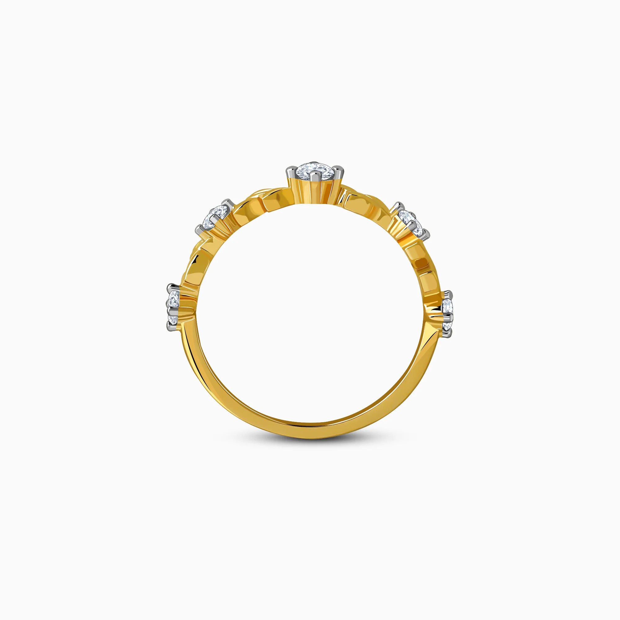 Gold Canopy Lab Grown Diamond Ring - Image 4