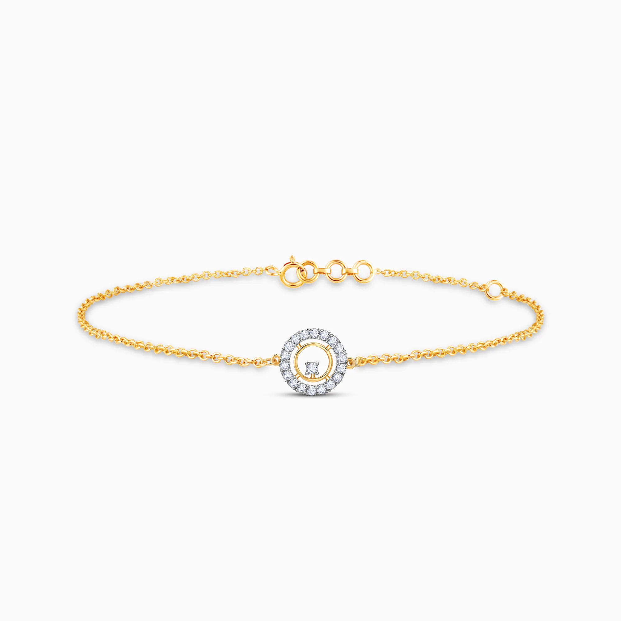 Gold Celeste Halo Lab Grown Diamond Bracelet - Image 4
