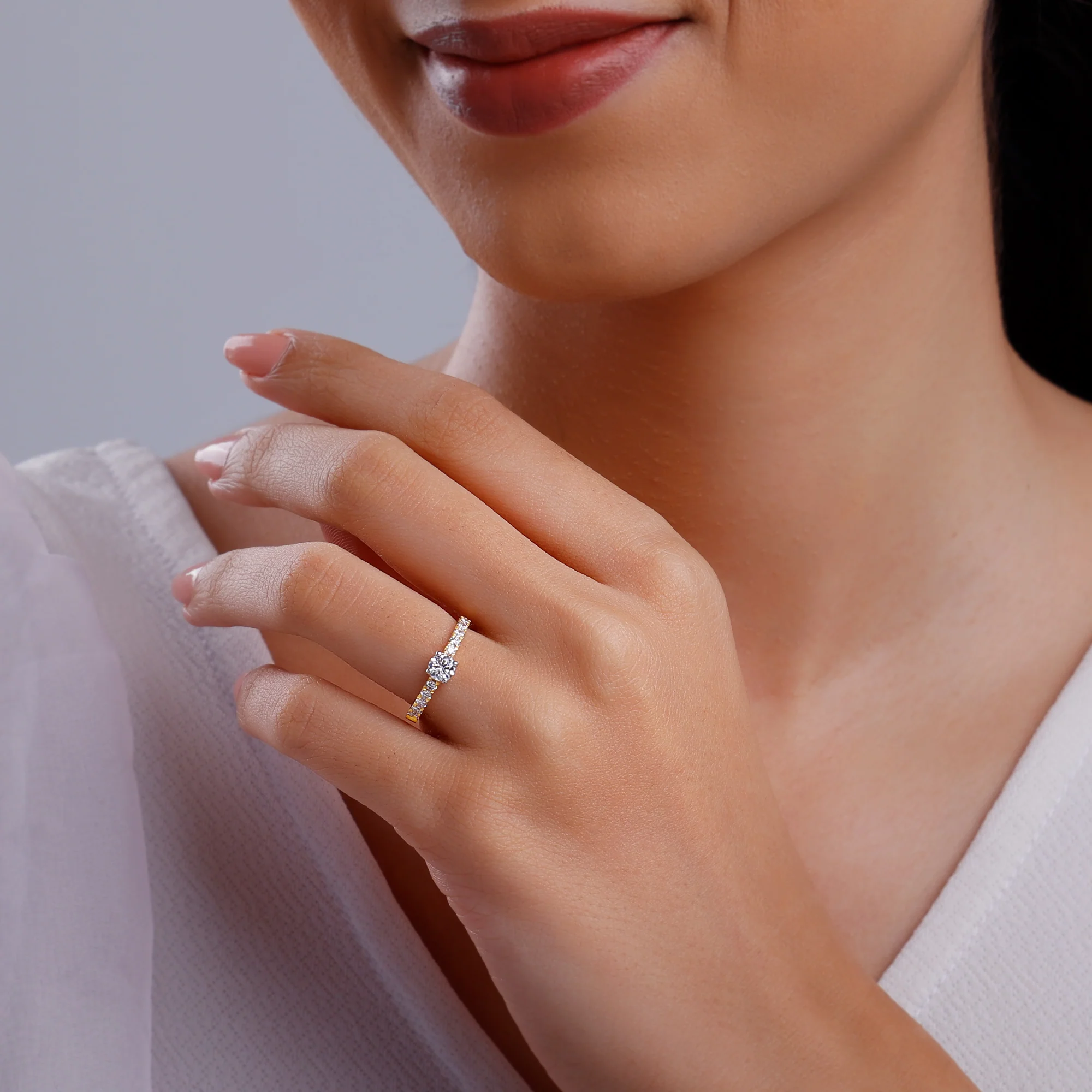 Gold Ceres Solitaire Lab Grown Diamond Ring - Image 3