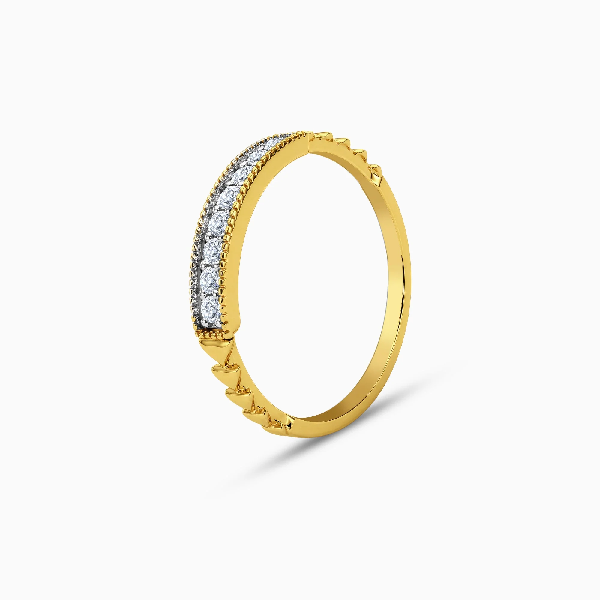 Gold Channel Set Lab grown Diamond Ring (Size 12) - Image 4