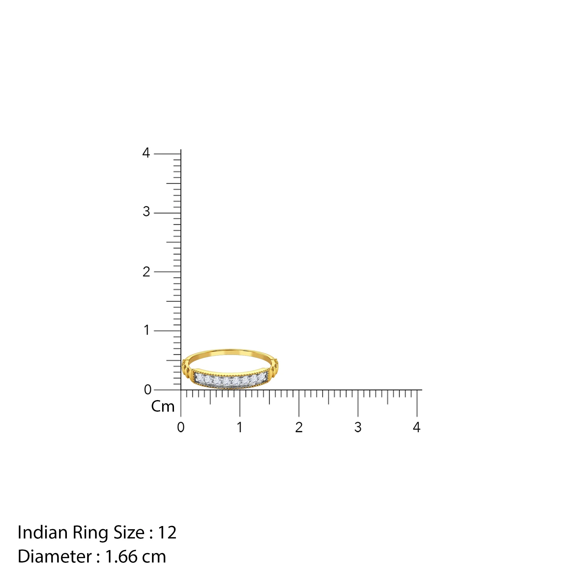 Gold Channel Set Lab grown Diamond Ring (Size 12) - Image 5