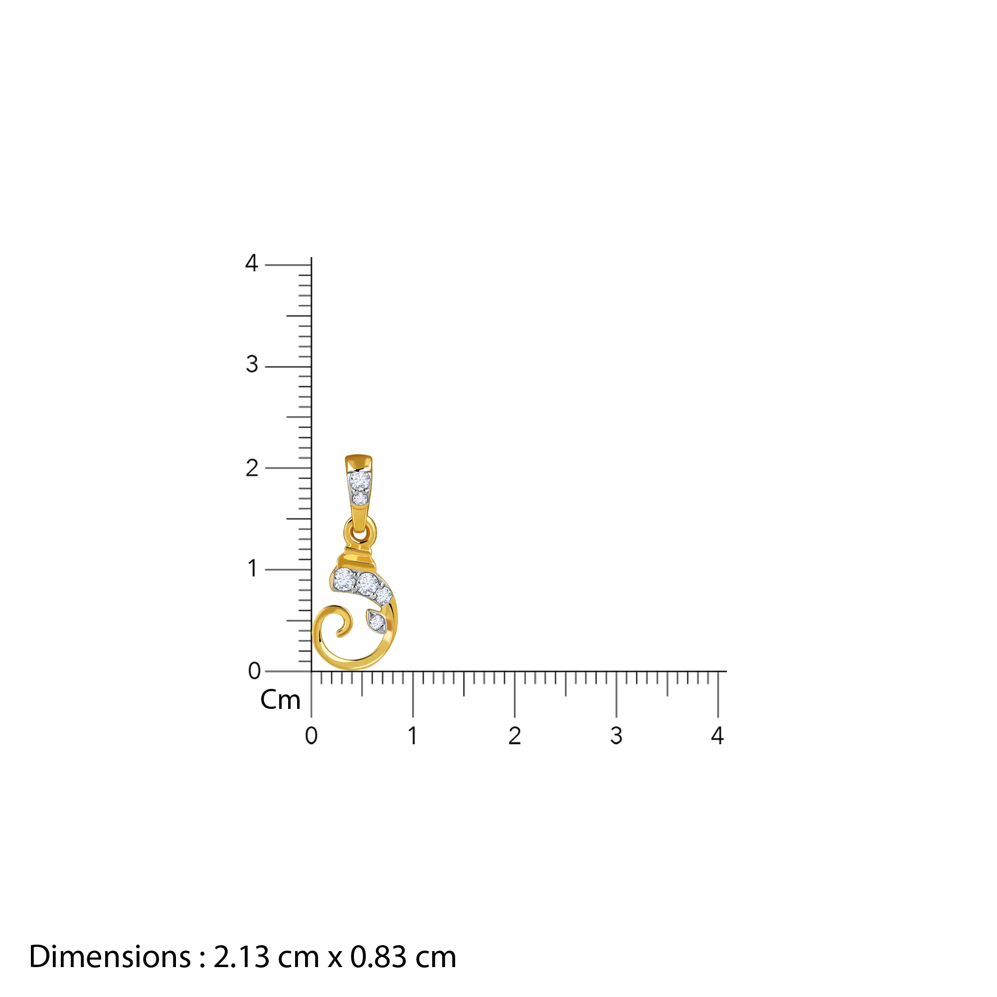 Gold Chaturbhuj Glow Lab Grown Diamond Pendant - Image 6