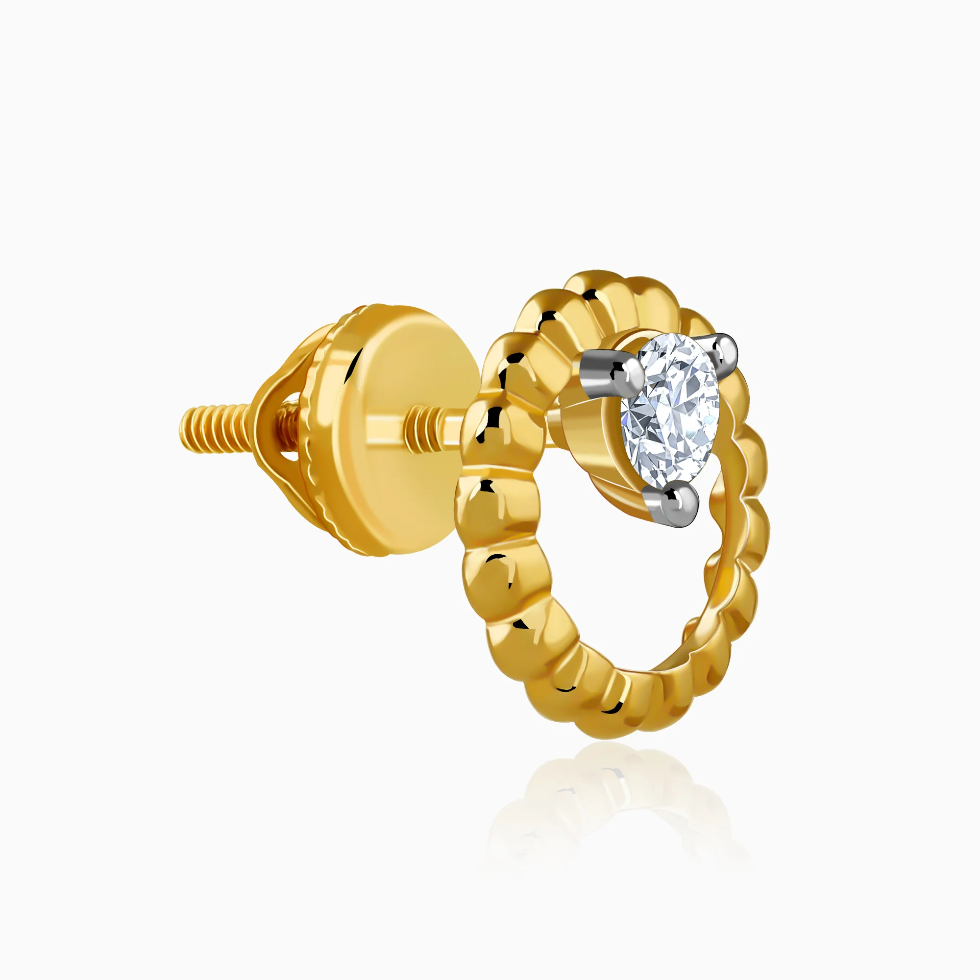 Gold Circling Lab Grown Diamond Studs - Image 4