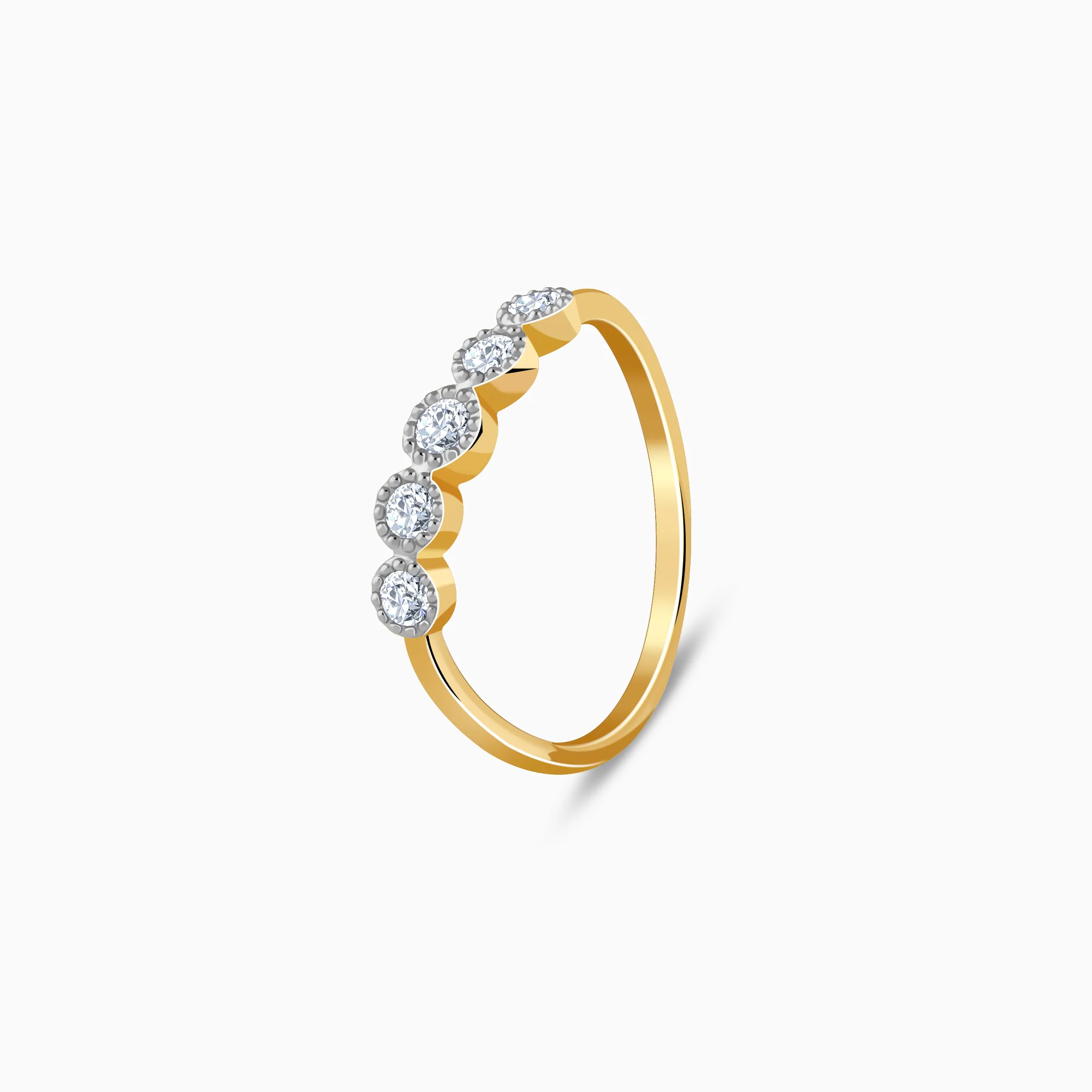 Gold Classic Bezel Lab Grown Diamond Ring - Image 4