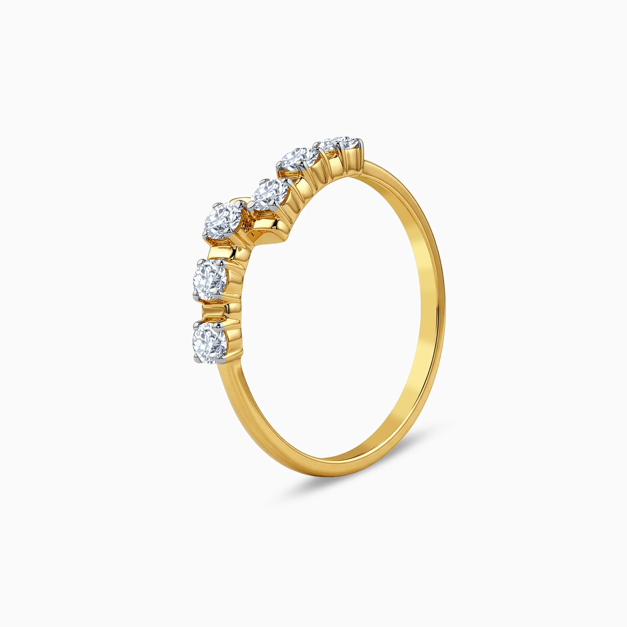 Gold Classic Curve Lab Grown Diamond Ring (Size 12) - Image 4