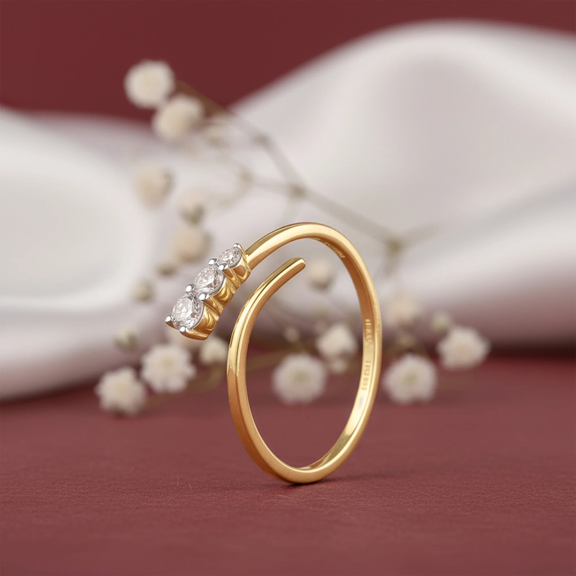 Gold Classic Line Lab Grown Diamond Ring - Image 2