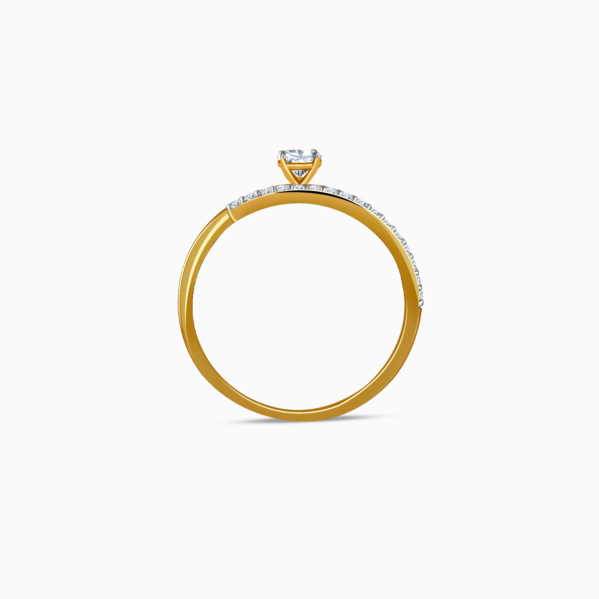 Gold Classic Path Lab Grown Diamond Ring (Size 12) - Image 5