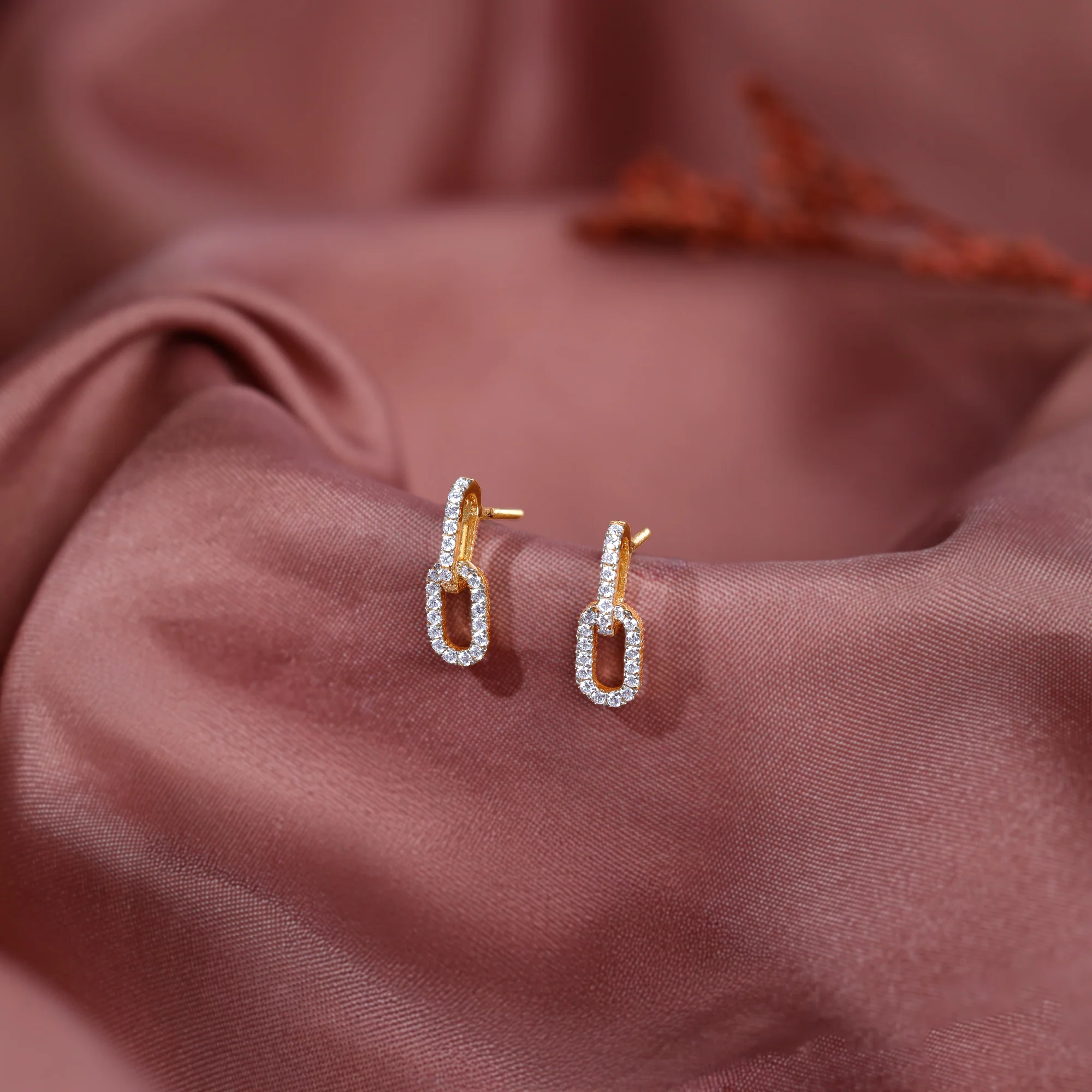 Gold Classic Shine Lab Grown Diamond Earrings - Image 2