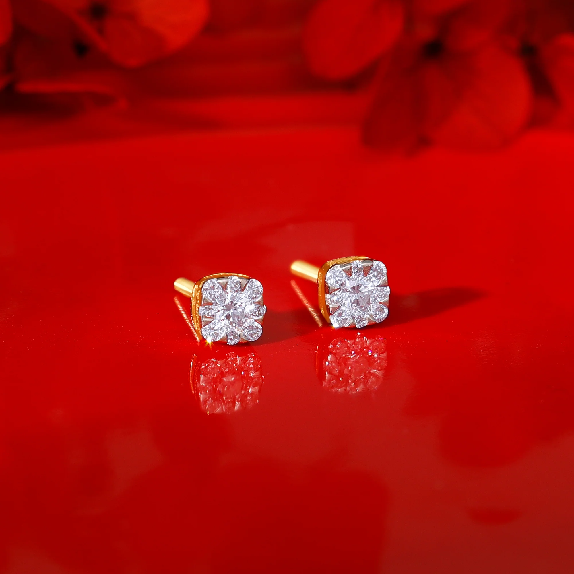 Gold Cosmic Star Lab Grown Diamond Earrings - Image 2