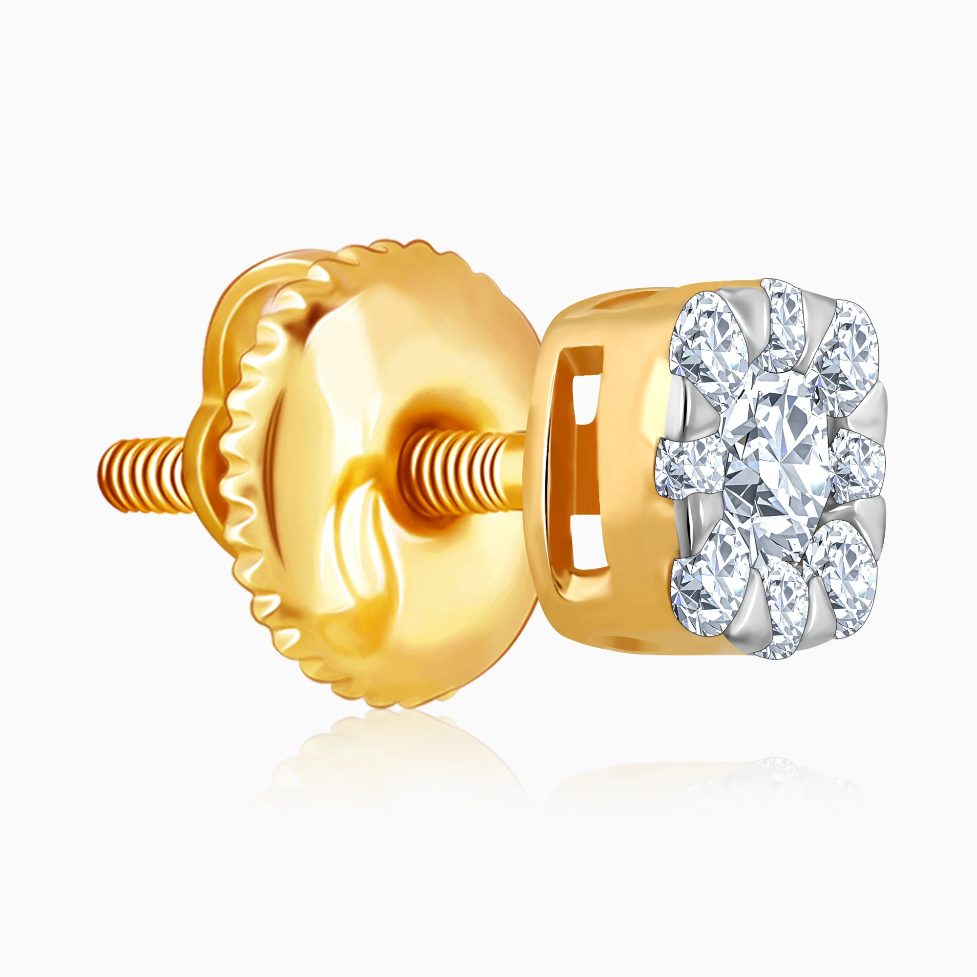 Gold Cosmic Star Lab Grown Diamond Earrings - Image 4