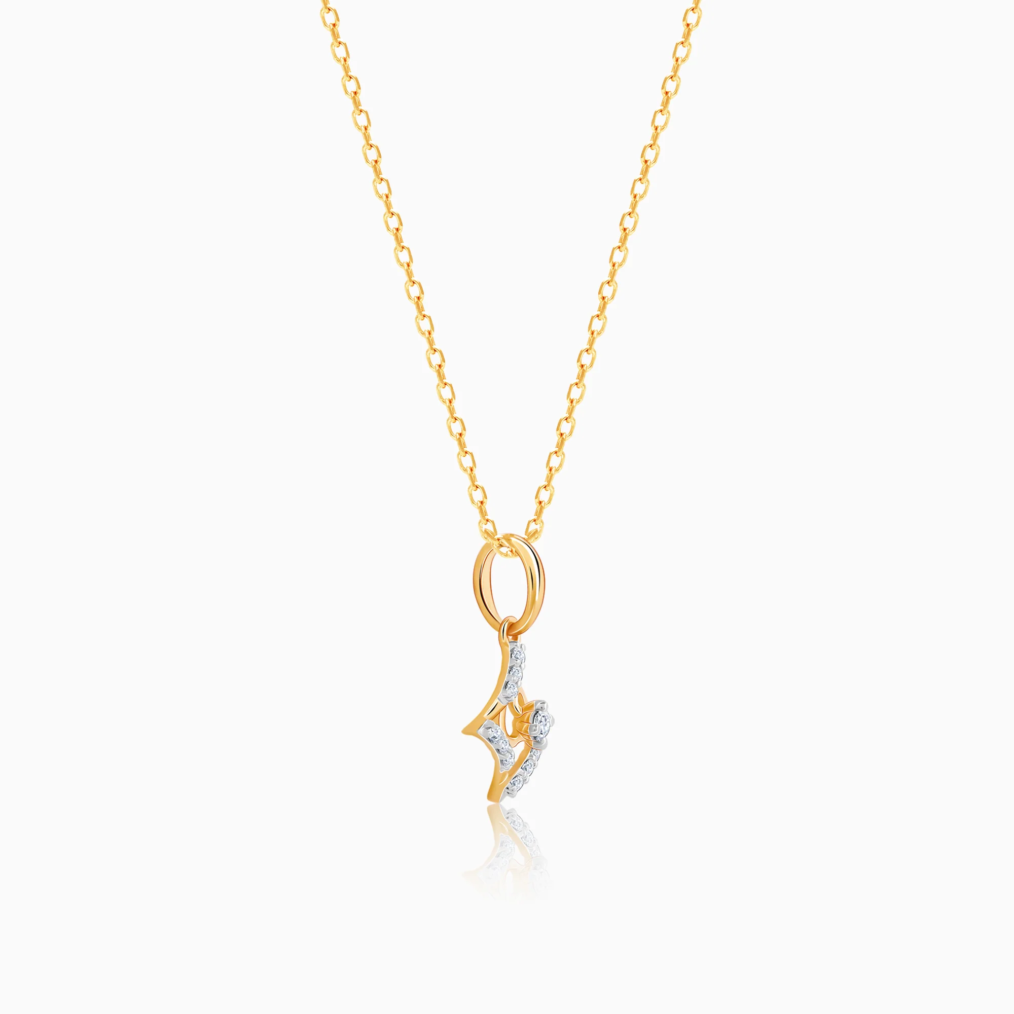 Gold Cradle Diamond Pendant - Image 5