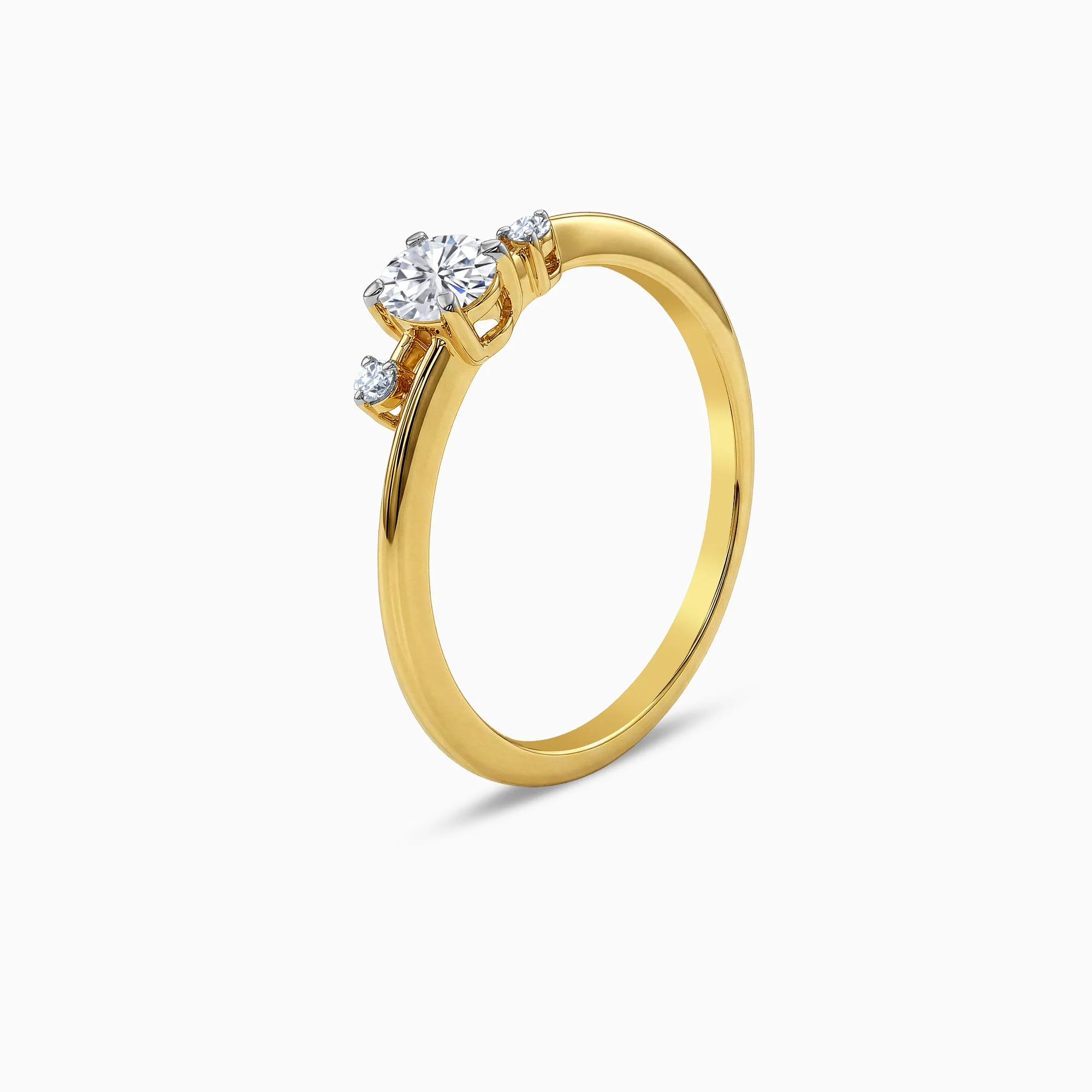 Gold Cross Tie Lab Grown Diamond Ring (Size 12) - Image 4