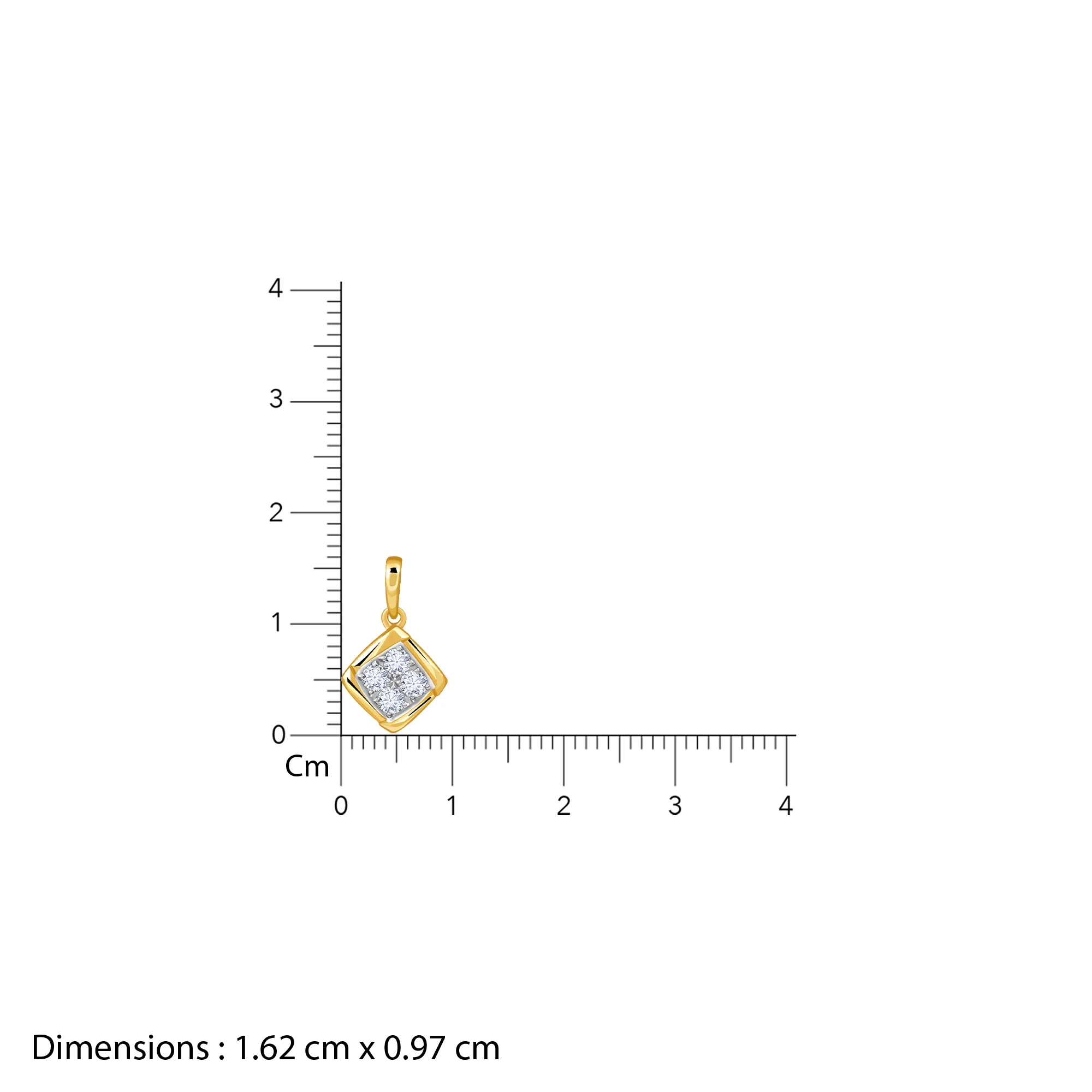 Gold Crystal Edge Lab Grown Diamond Pendant - Image 6