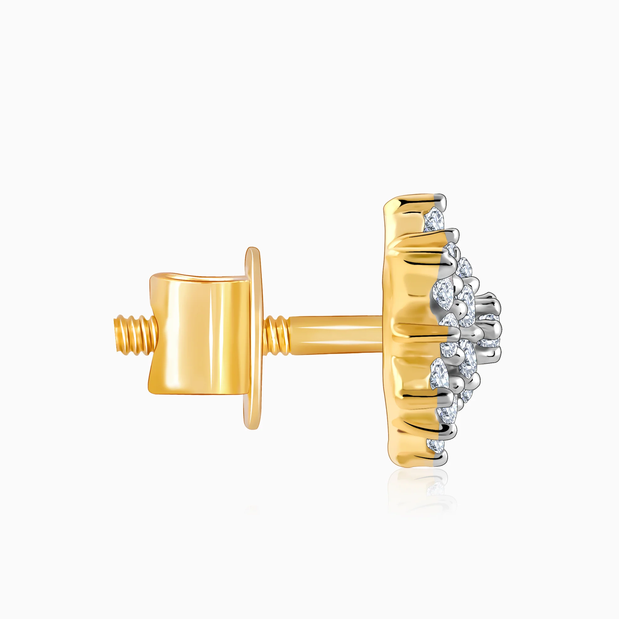 Gold Daisy Delight Diamond Studs - Image 5