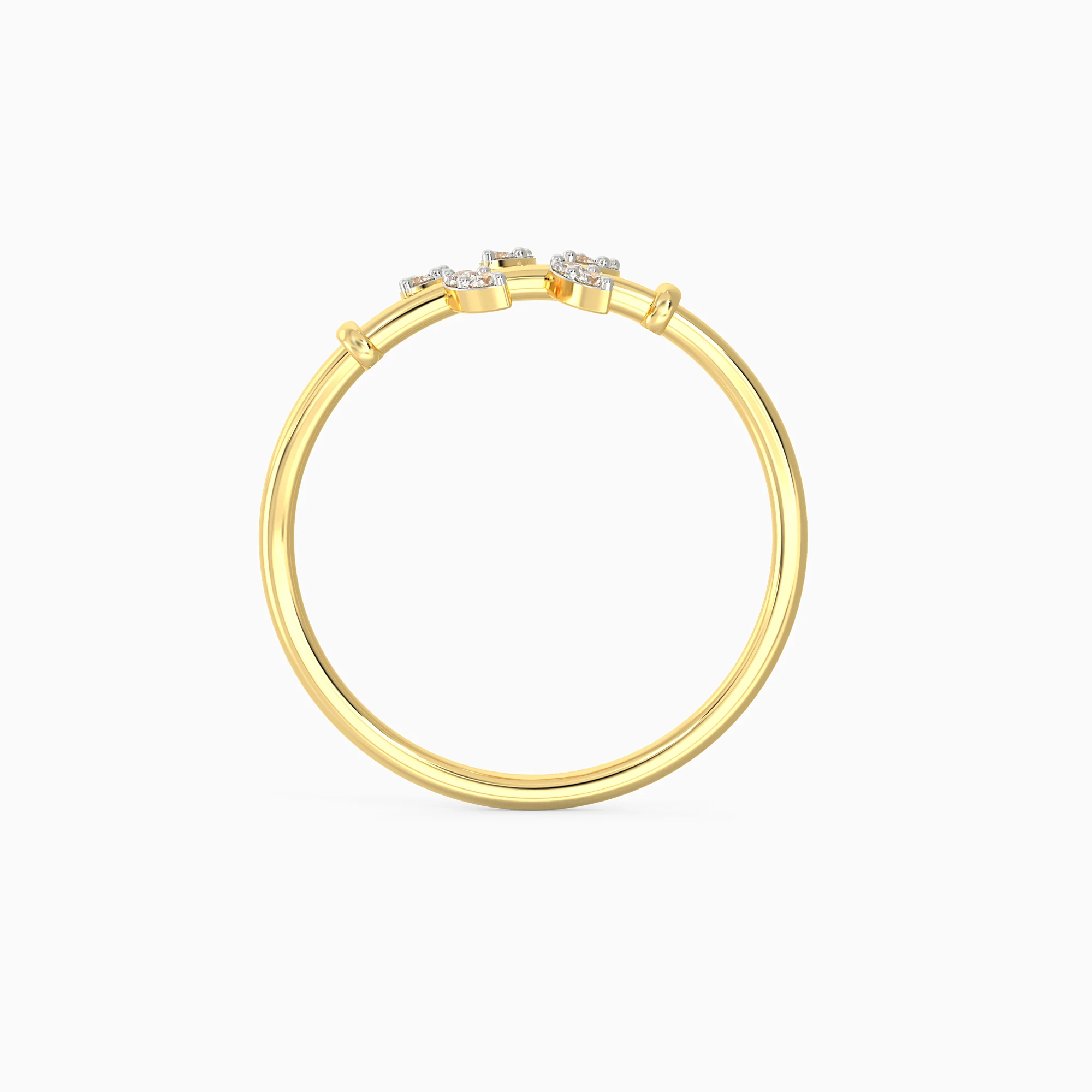 Gold Leaves Diamond Ring - Image 6