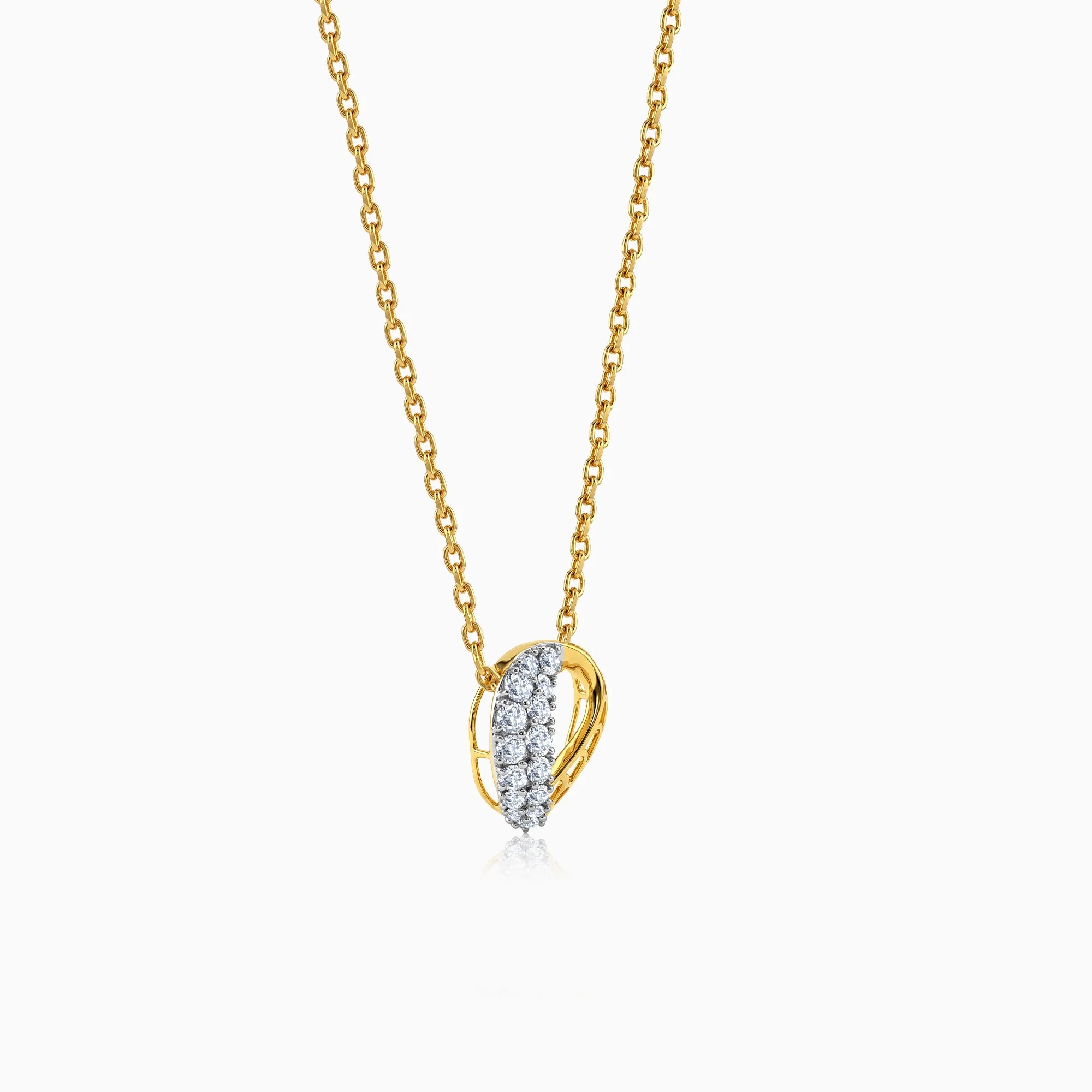 Gold Delphine Lab Grown Diamond Pendant - Image 4