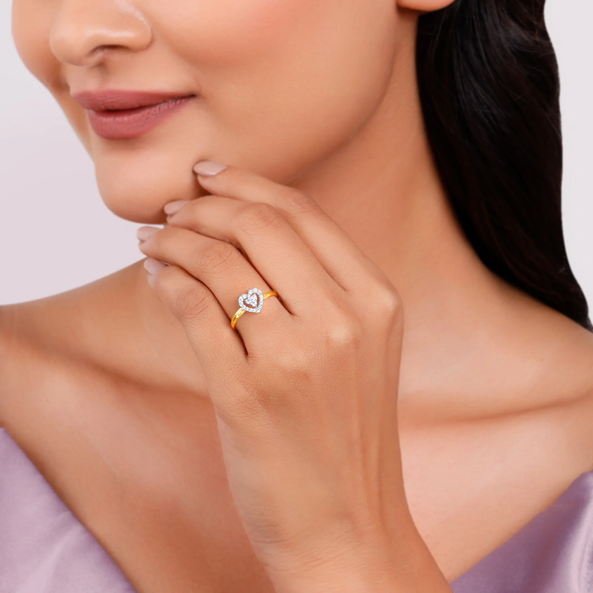 Gold Dil Lab Grown Diamond Ring - Image 3