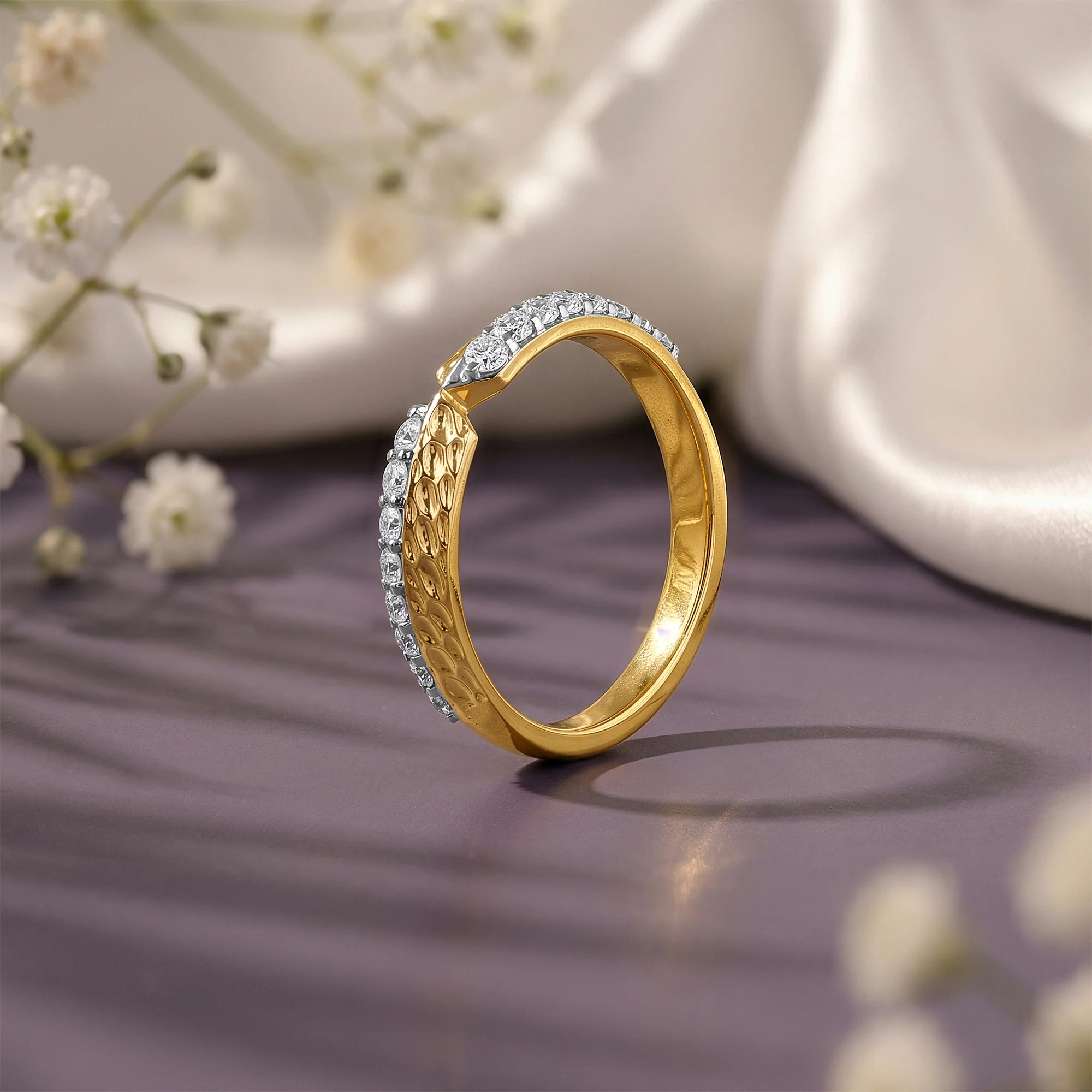 Gold Dynamic Lab Grown Diamond Ring (Size 12) - Image 2