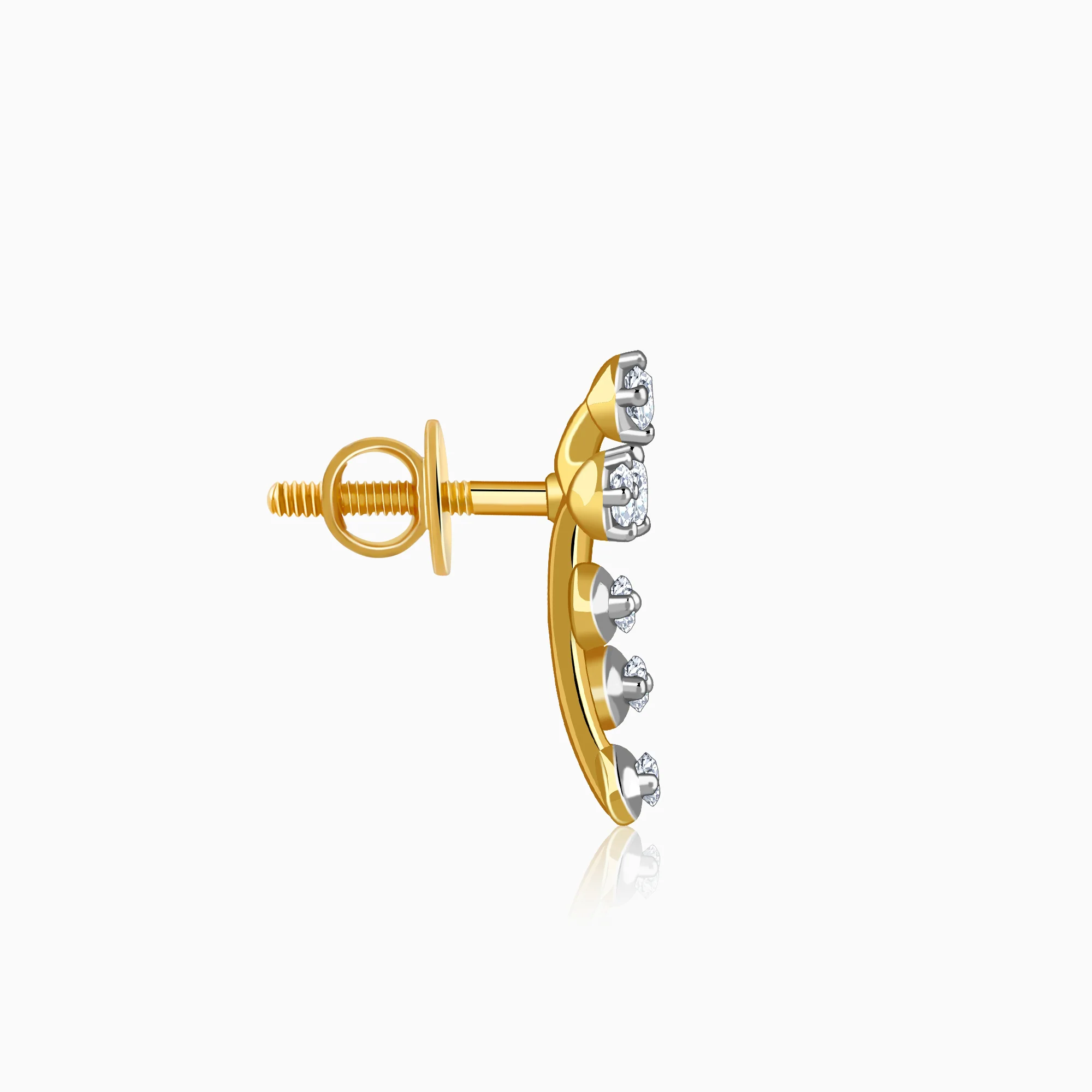 Gold Elera Lab Grown Diamond Earrings - Image 5
