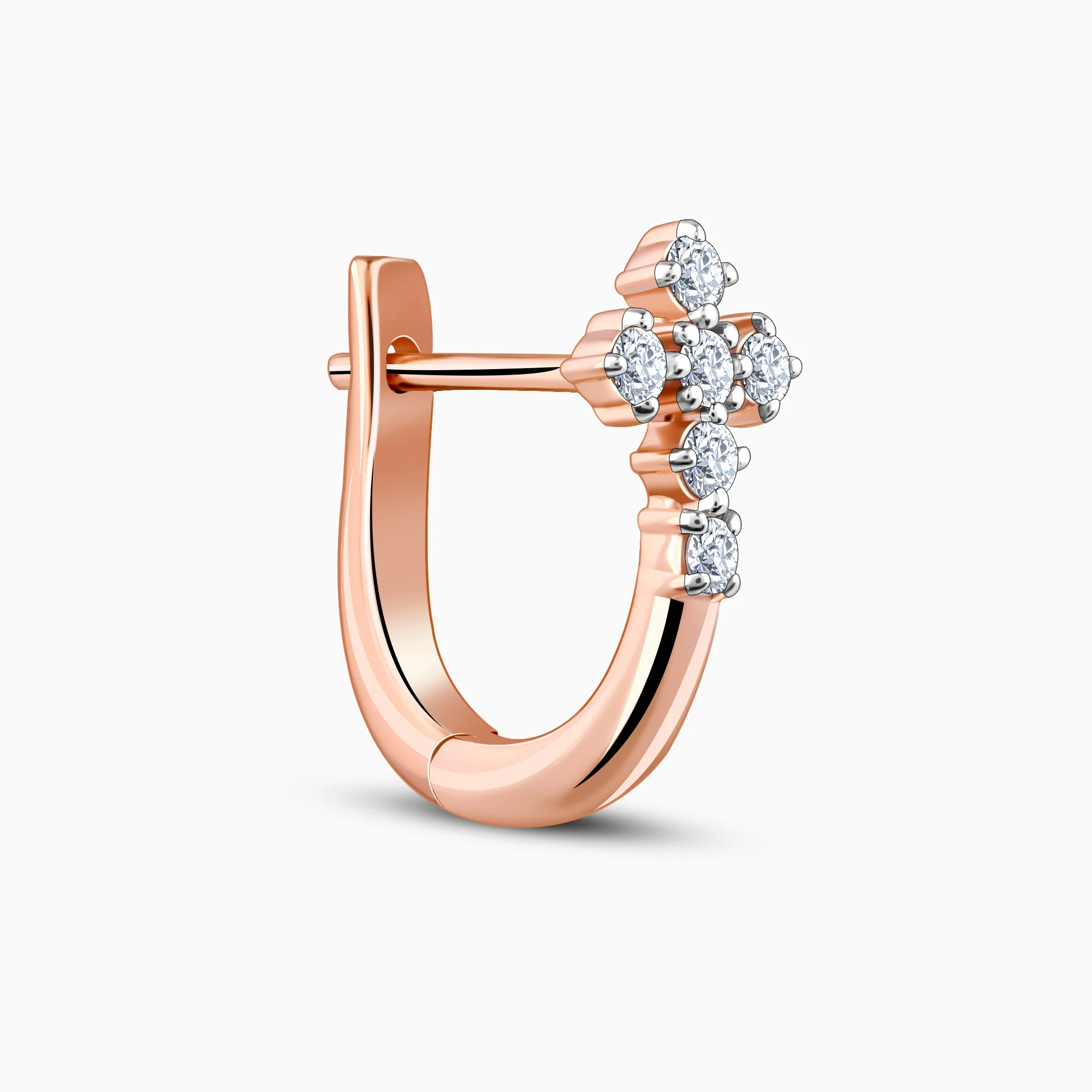 Rose Gold Embrace Elegance Diamond Earrings - Image 4