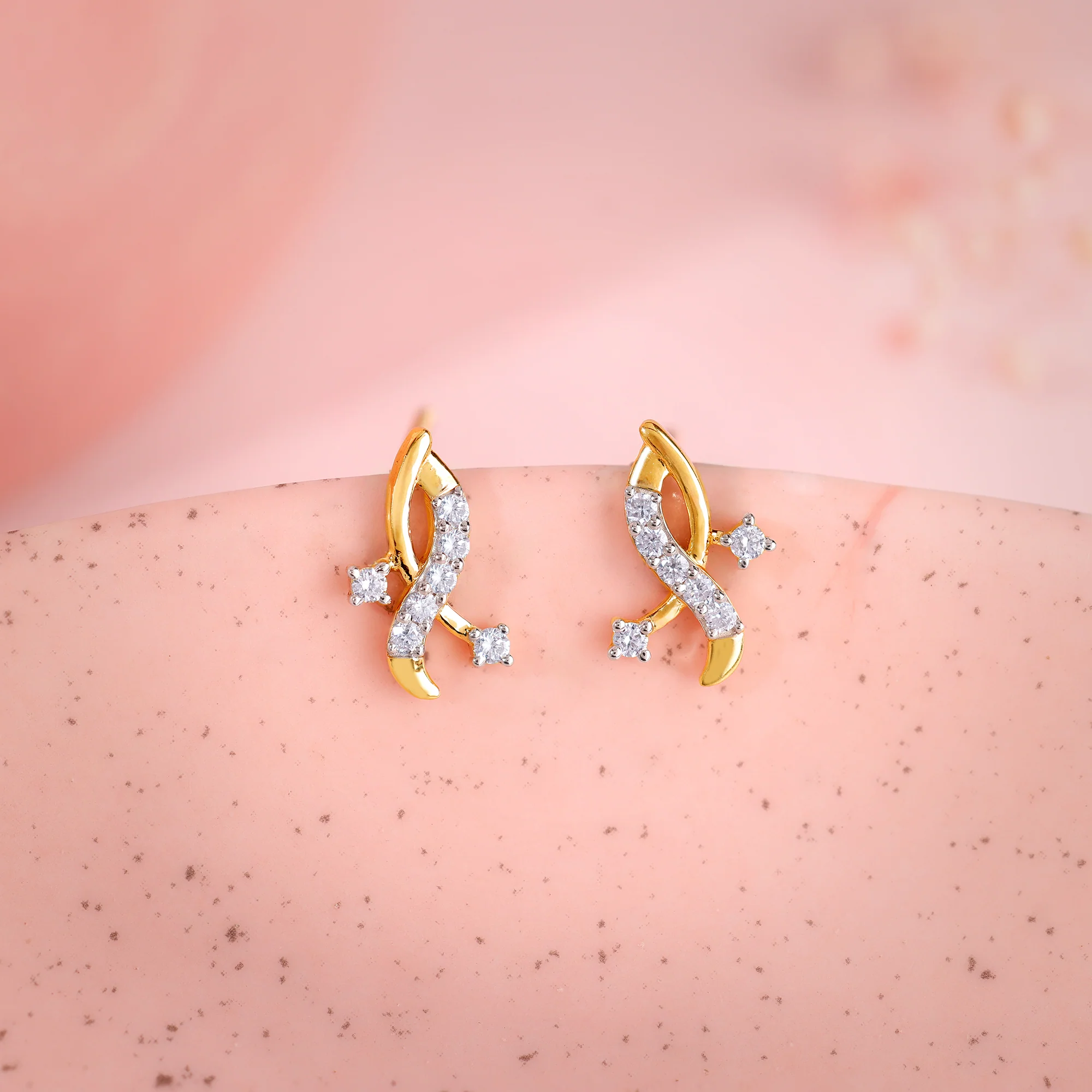 Gold Enchanted Lab Grown Diamond Studs - Image 2