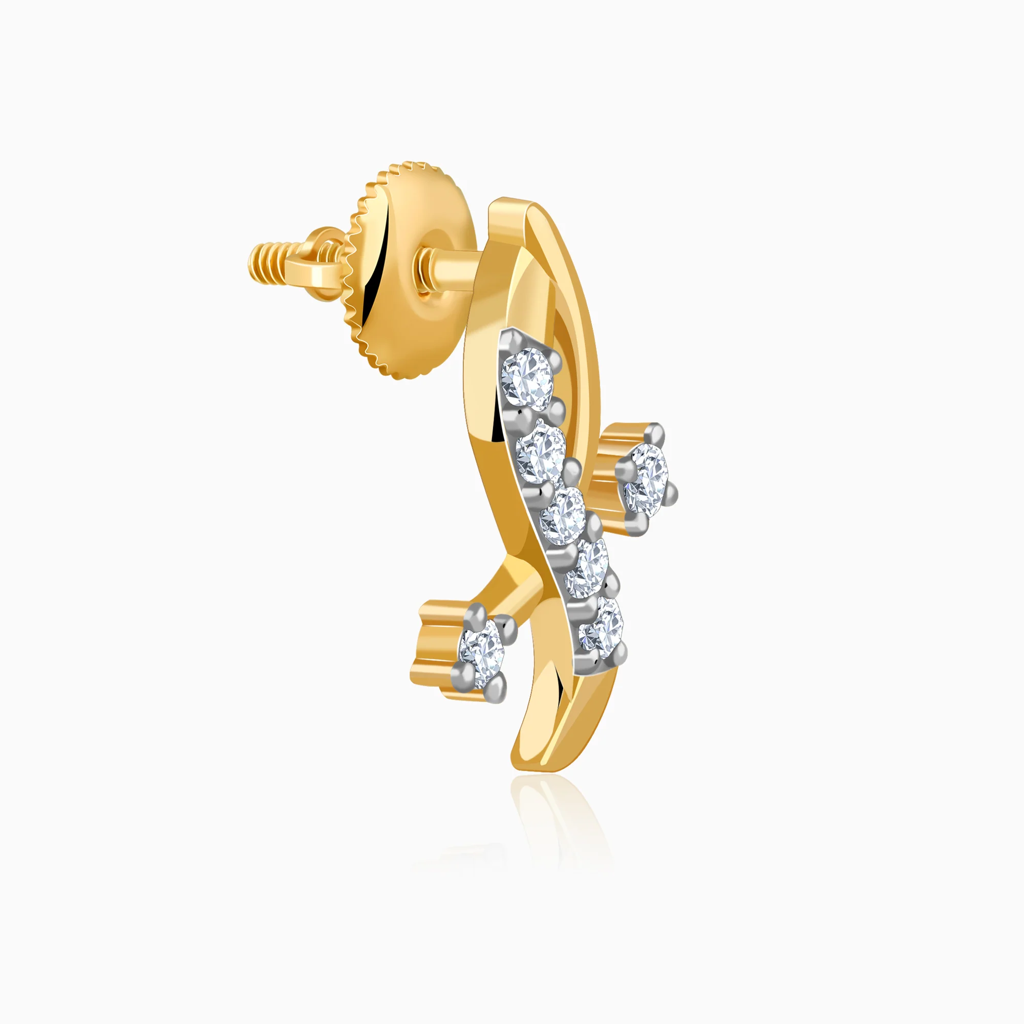 Gold Enchanted Lab Grown Diamond Studs - Image 4